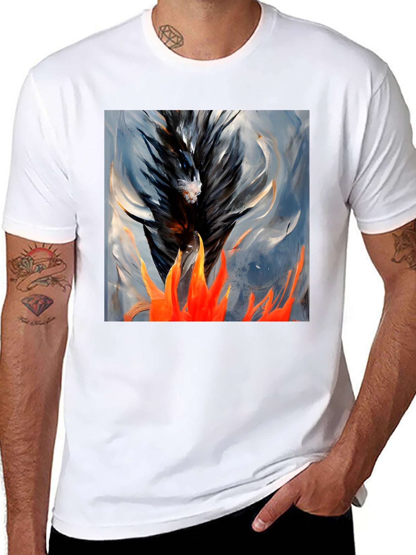 Fiery Phoenix Graphic Tee - Bold Art T-Shirt