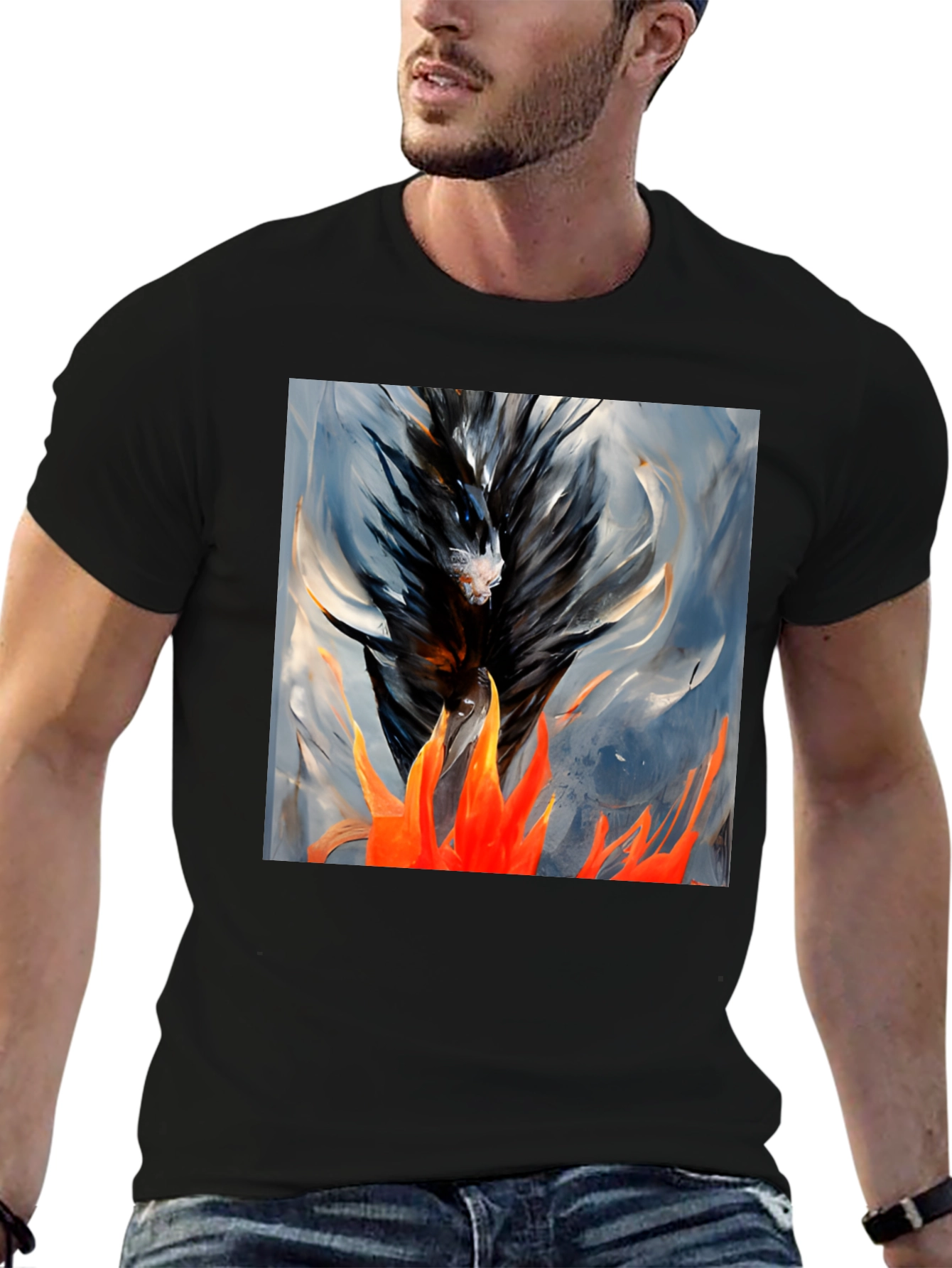 Fiery Phoenix Graphic Tee - Bold Art T-Shirt