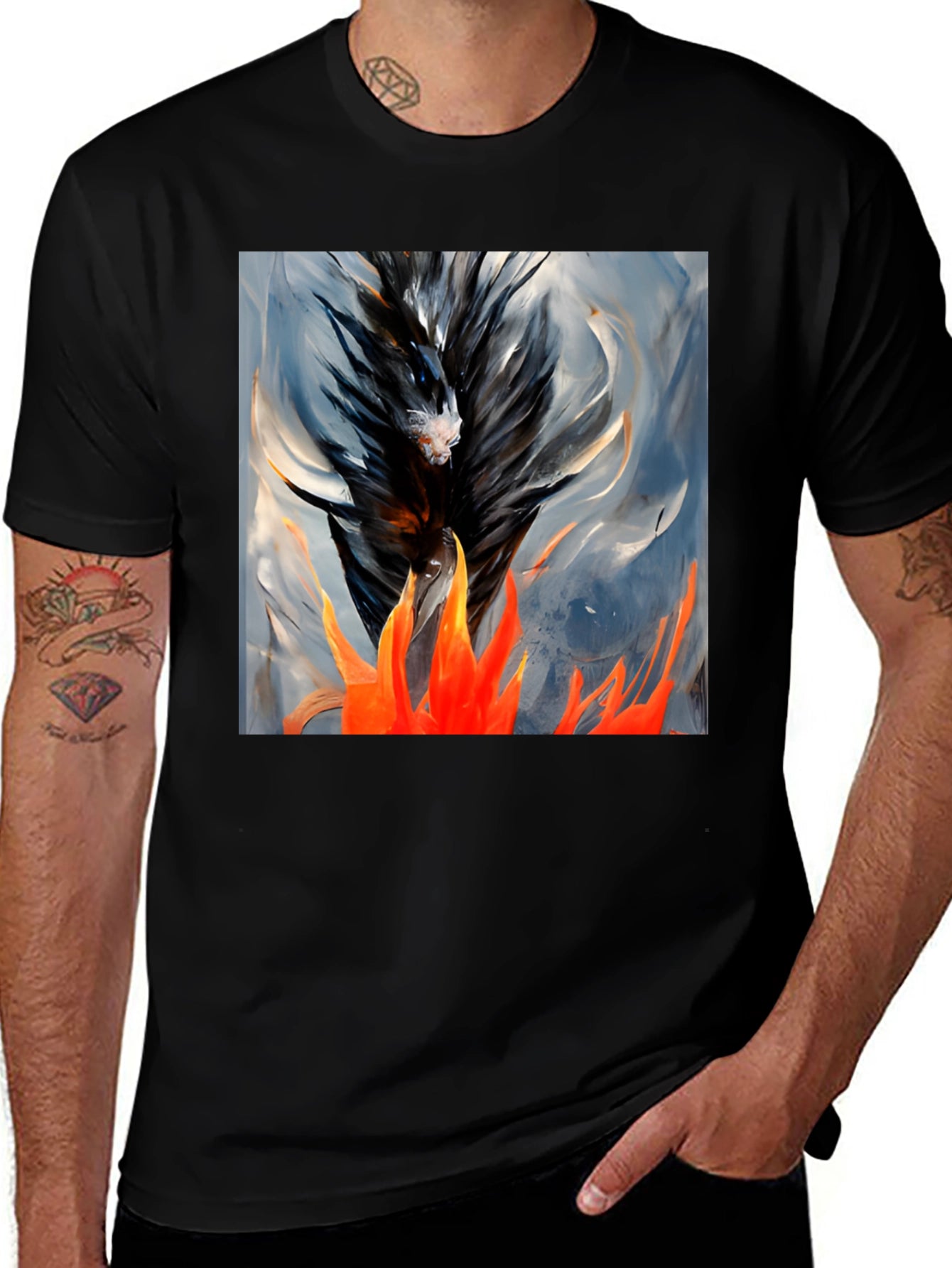 Fiery Phoenix Graphic Tee - Bold Art T-Shirt