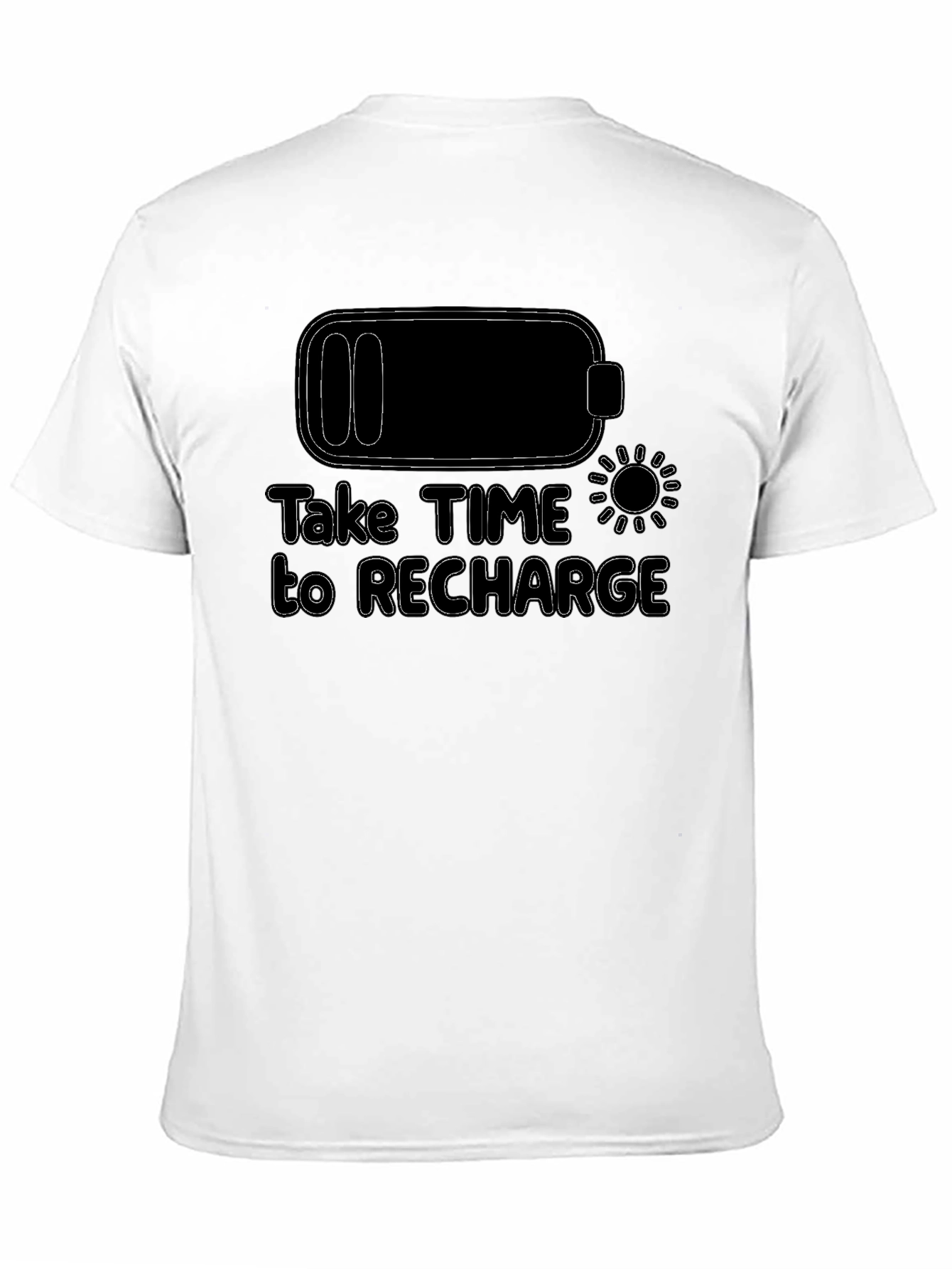 Recharge Graphic T-Shirt - Black Crew Neck