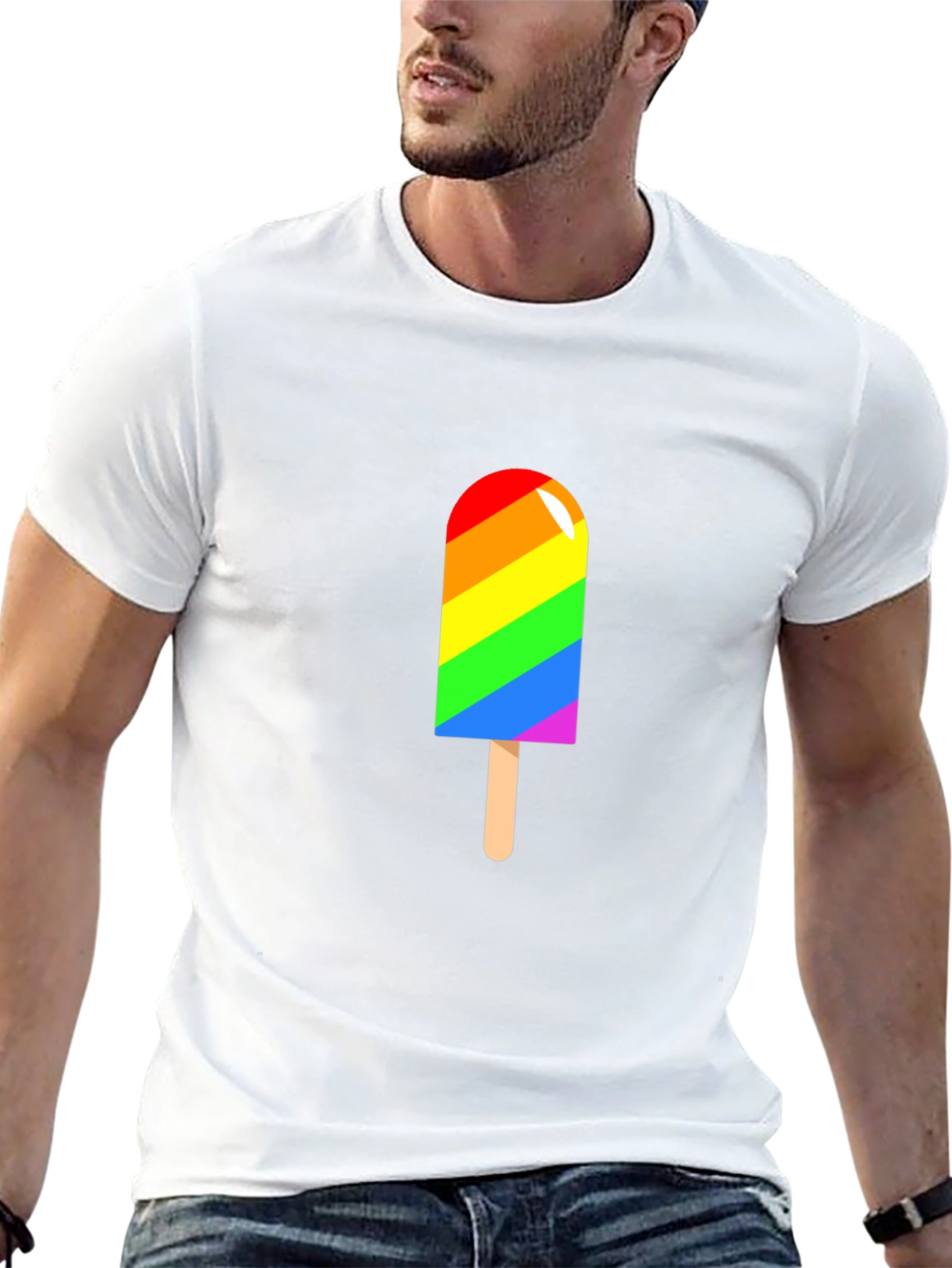 Rainbow Popsicle Graphic T-Shirt - Pride & Summer Style