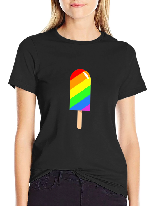 Rainbow Popsicle Graphic T-Shirt - Pride & Summer Style