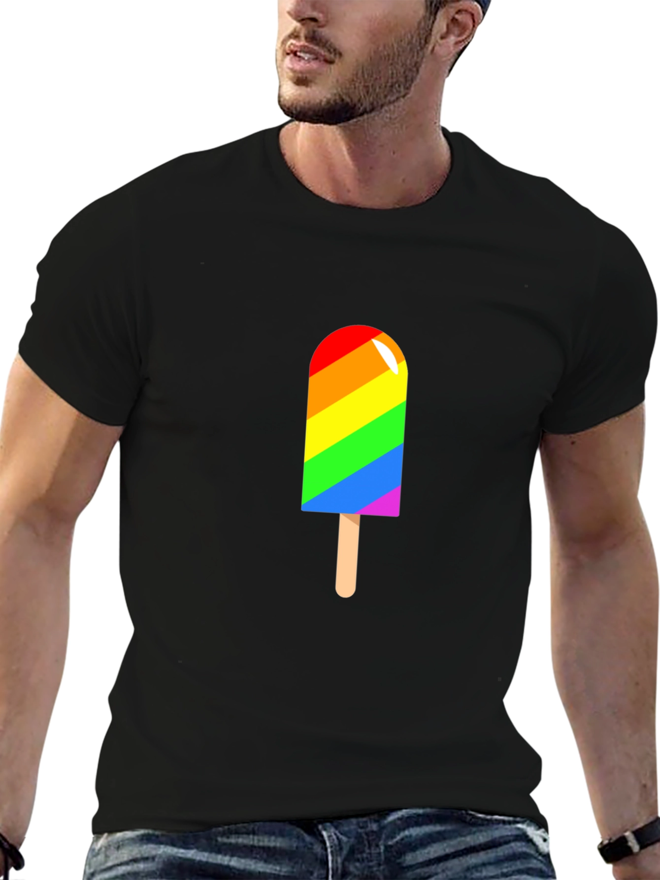 Rainbow Popsicle Graphic T-Shirt - Pride & Summer Style