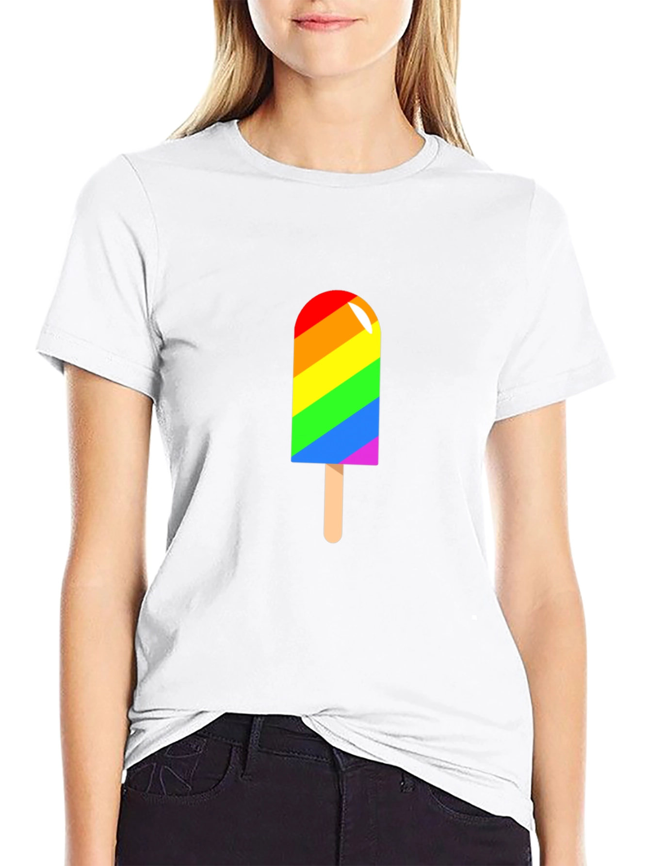 Rainbow Popsicle Graphic T-Shirt - Pride & Summer Style