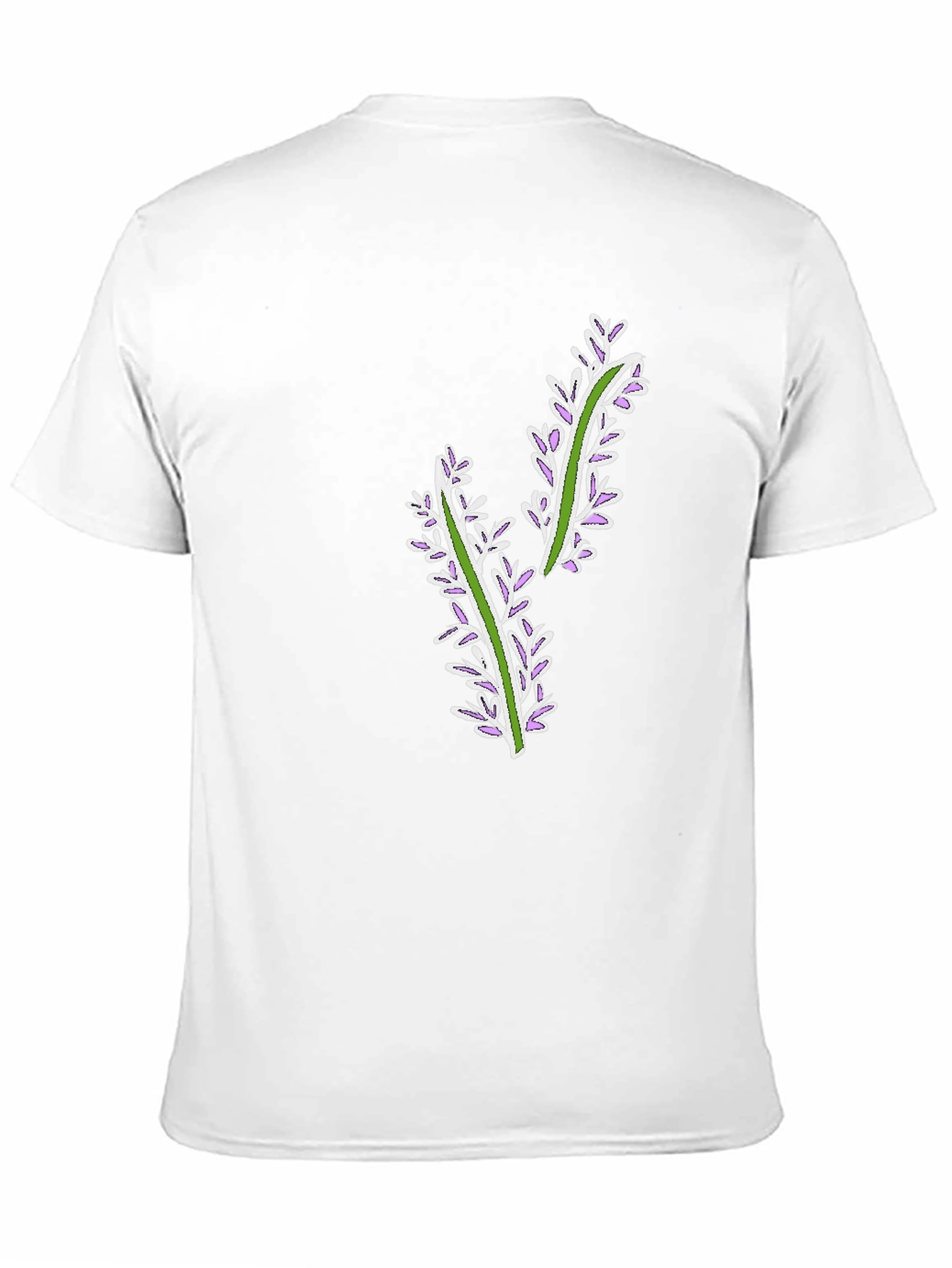 Floral Accent Black Tee