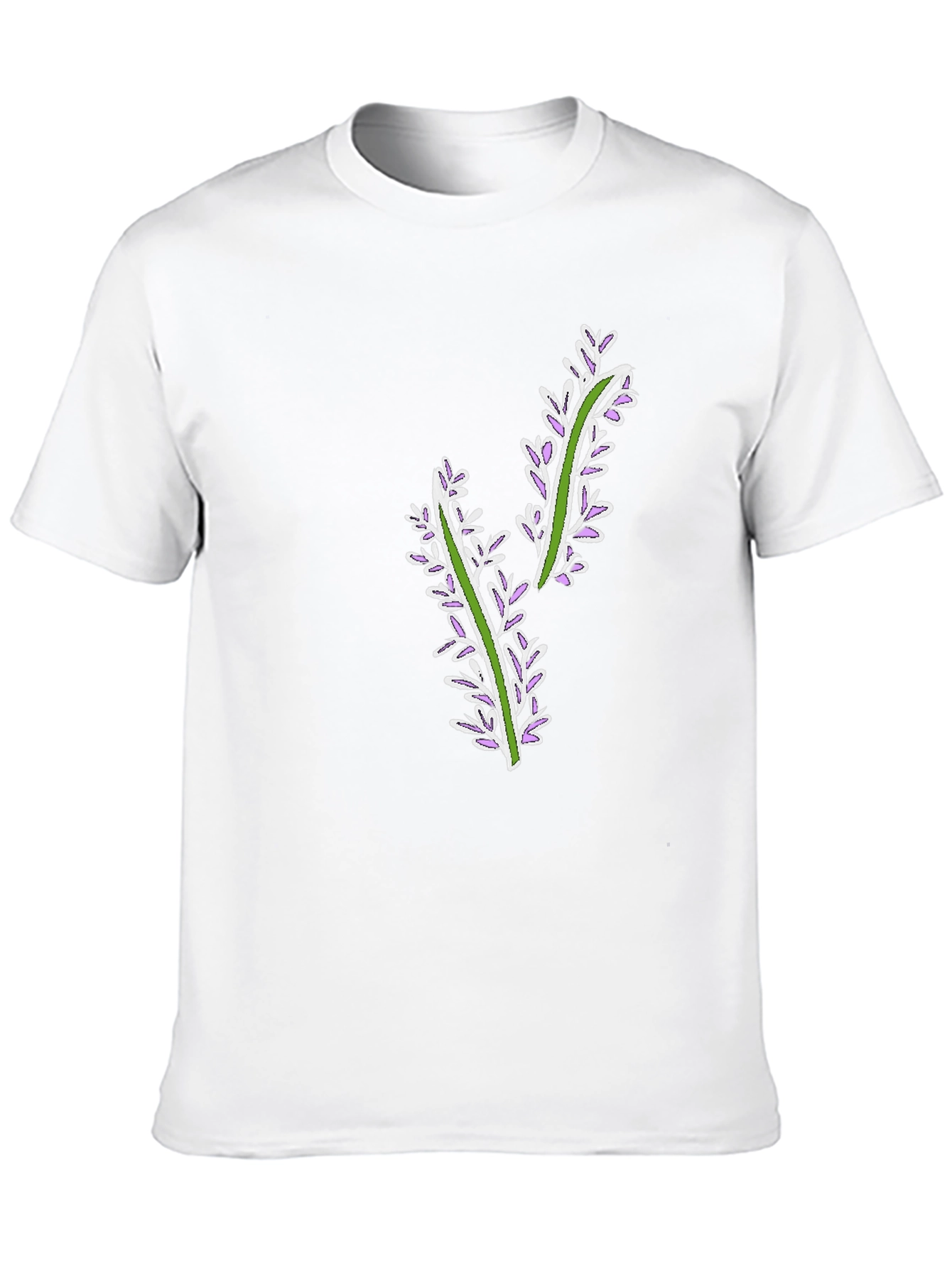 Floral Accent Black Tee