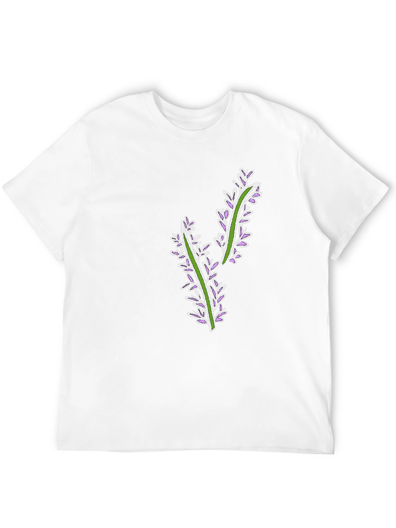 Floral Accent Black Tee
