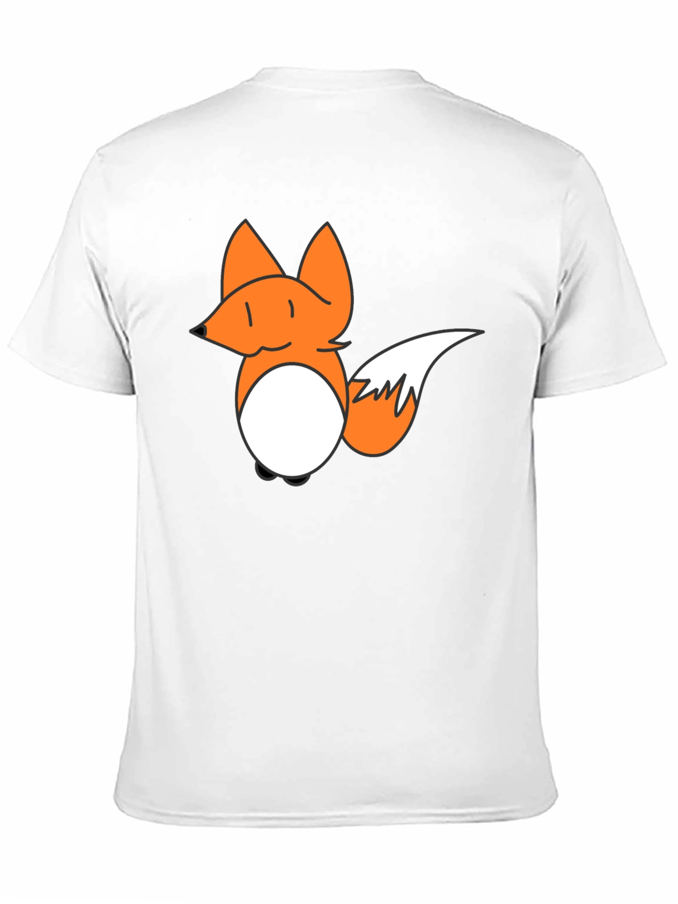 Fox Cartoon Graphic Black T-Shirt