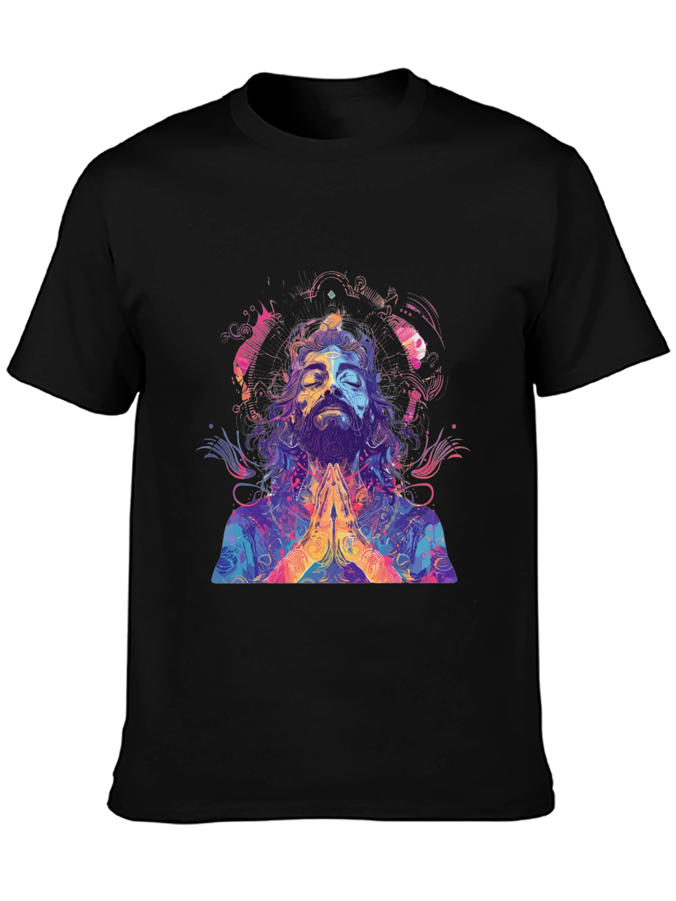 Psychedelic Meditating Man Graphic Tee