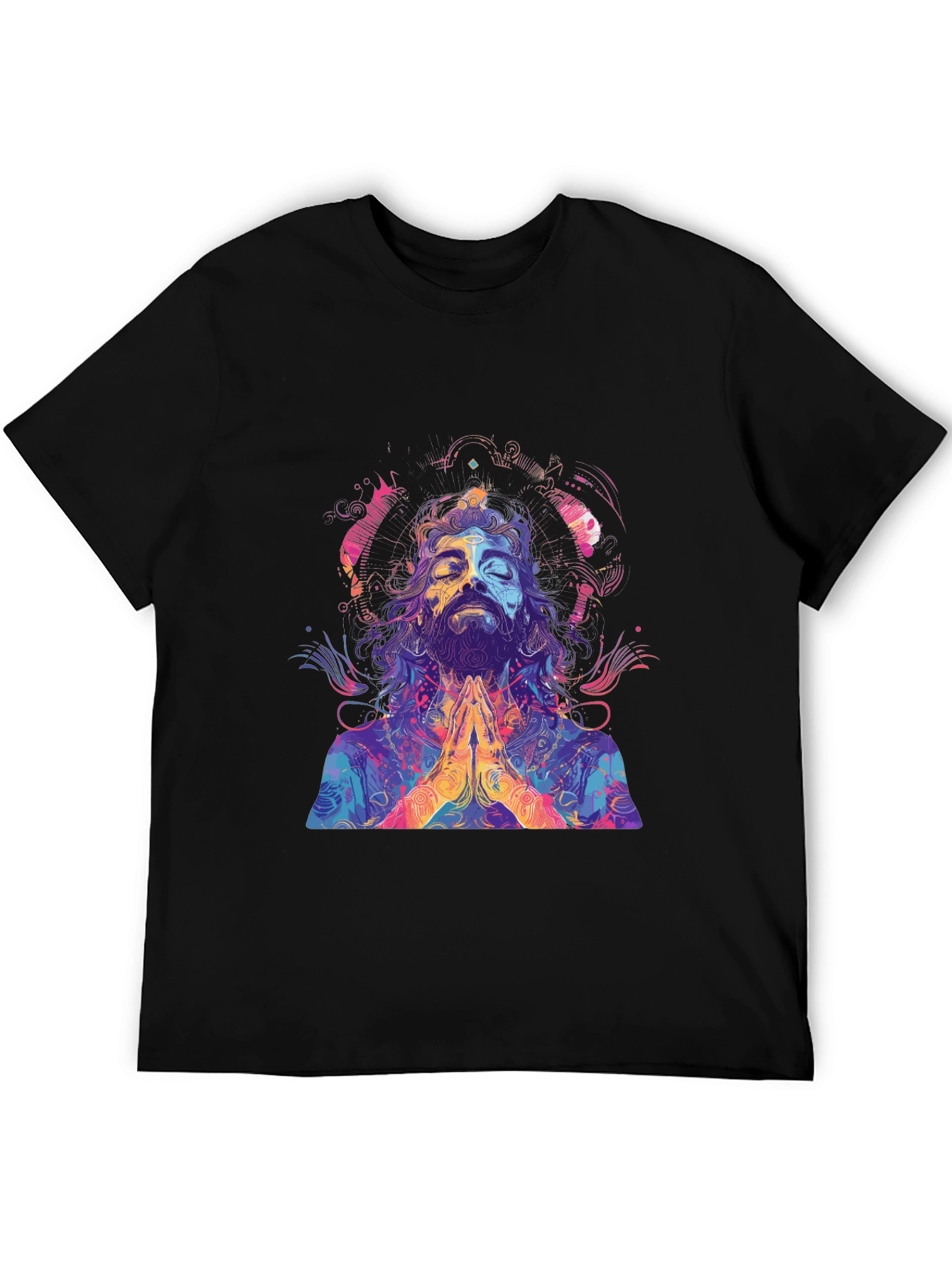 Psychedelic Meditating Man Graphic Tee