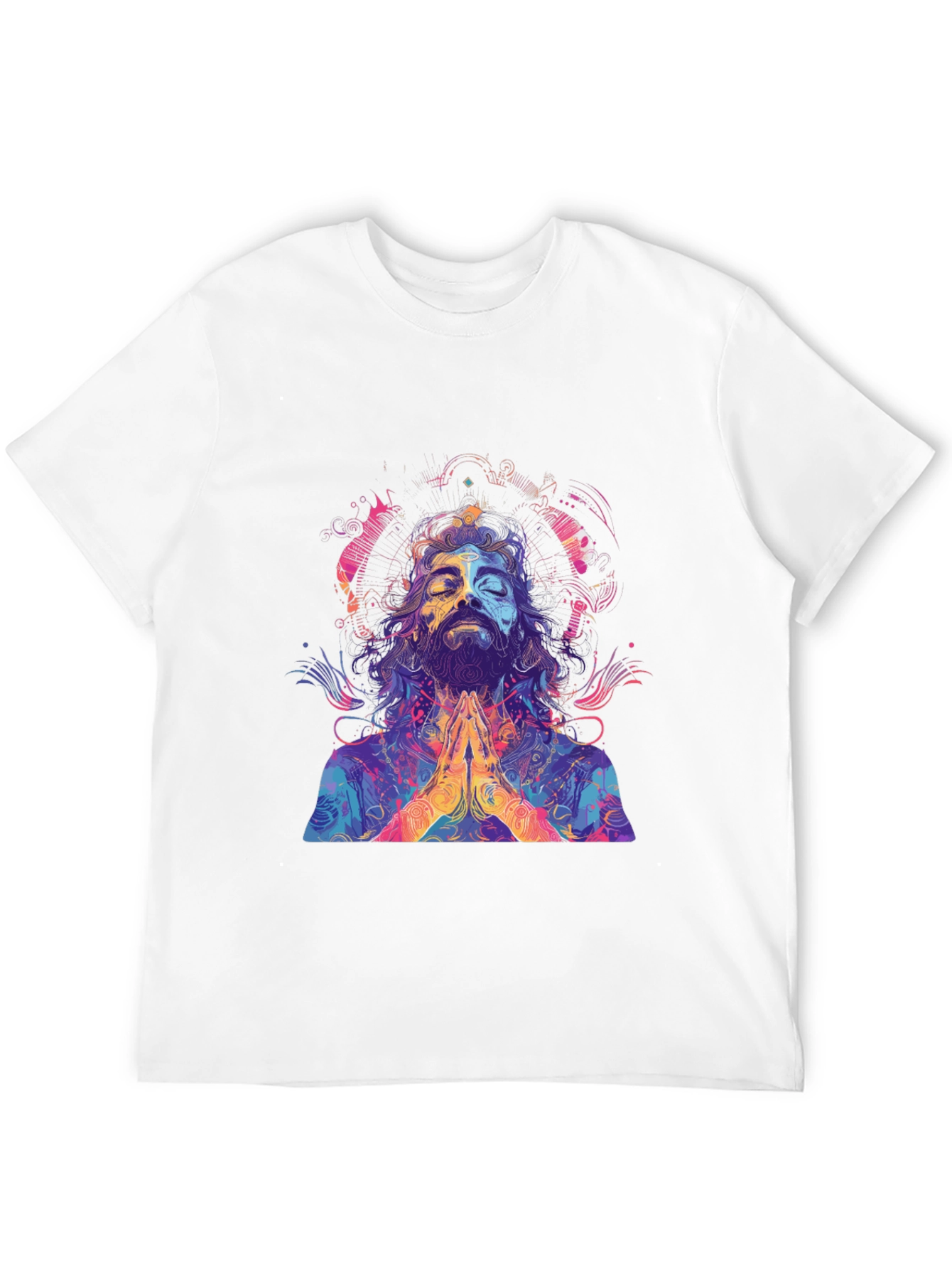 Psychedelic Meditating Man Graphic Tee