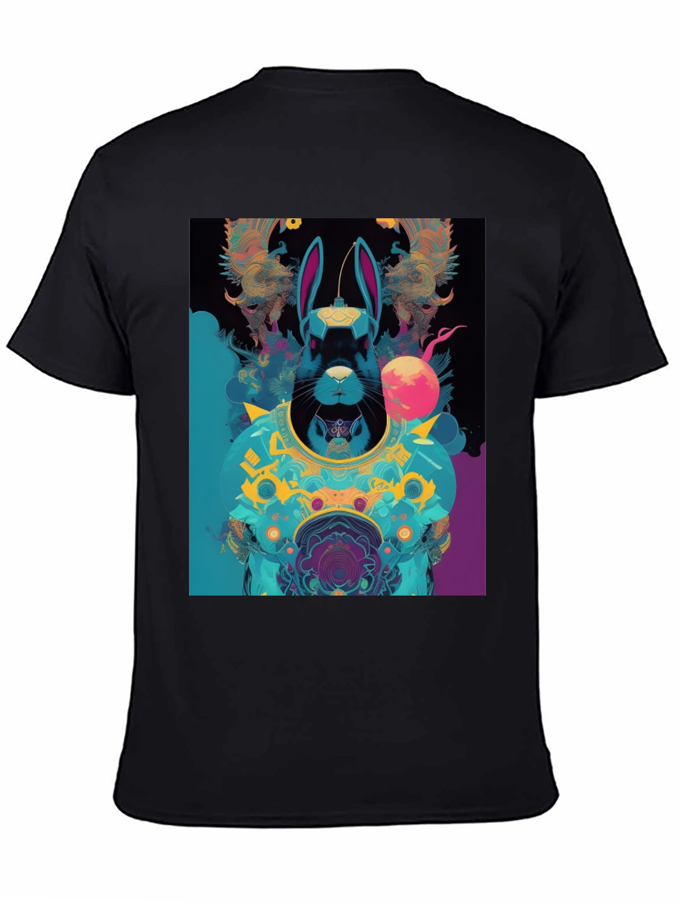 Cyberpunk Rabbit Graphic Tee - Black