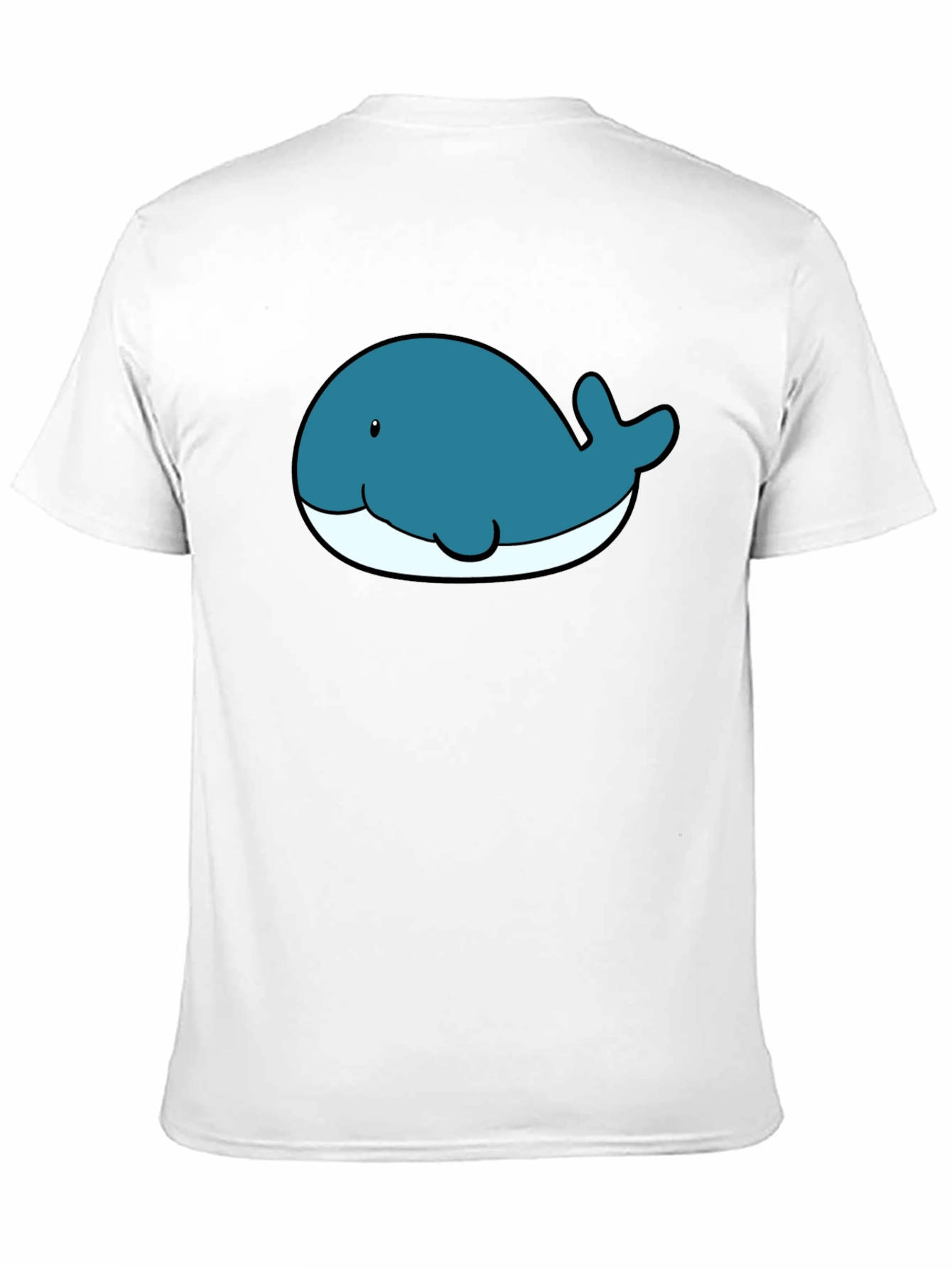 Cute Whale Graphic T-Shirt - Black Cotton Tee