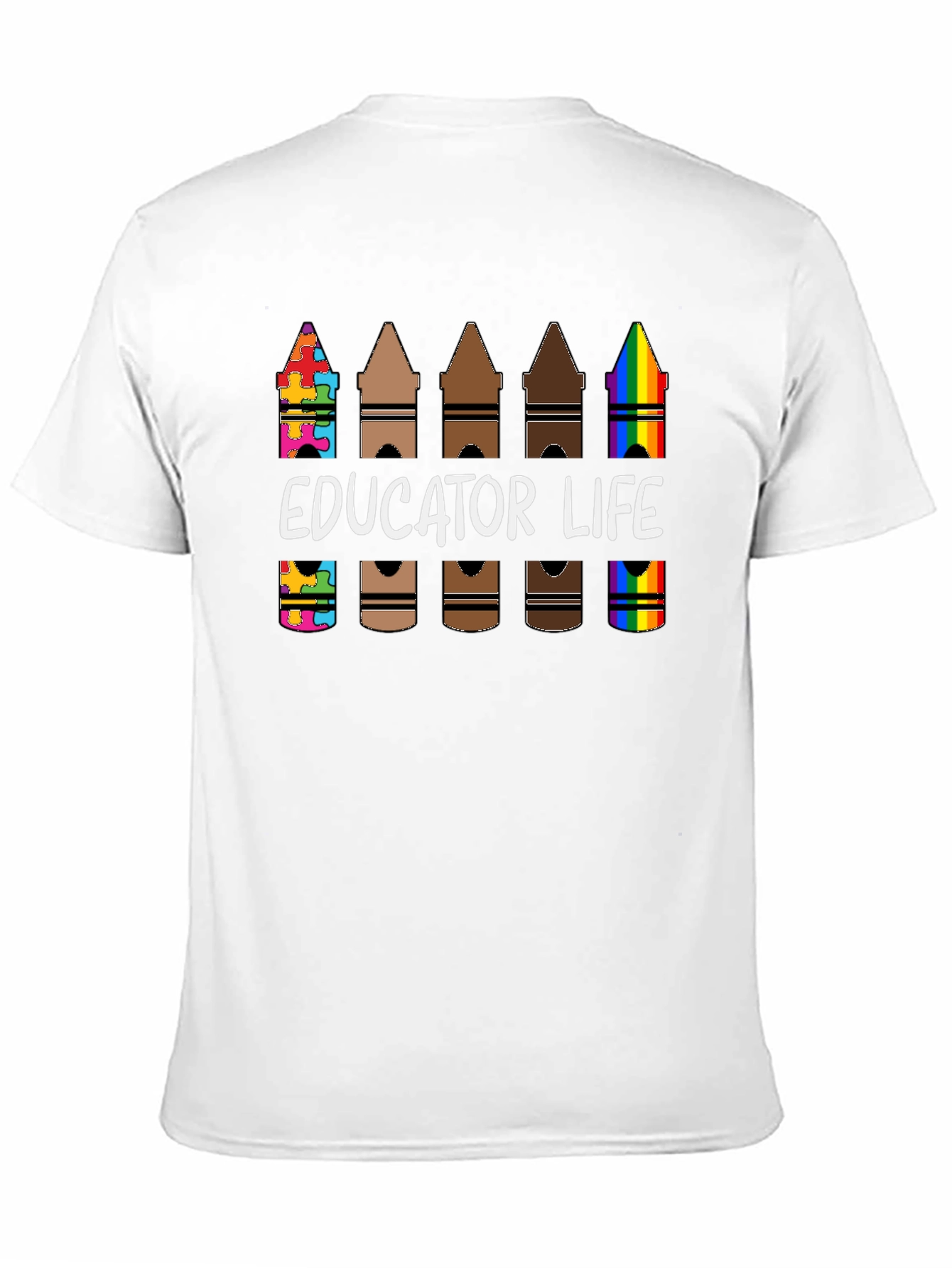 Educator Life Crayon T-Shirt Teacher Appreciation Tee