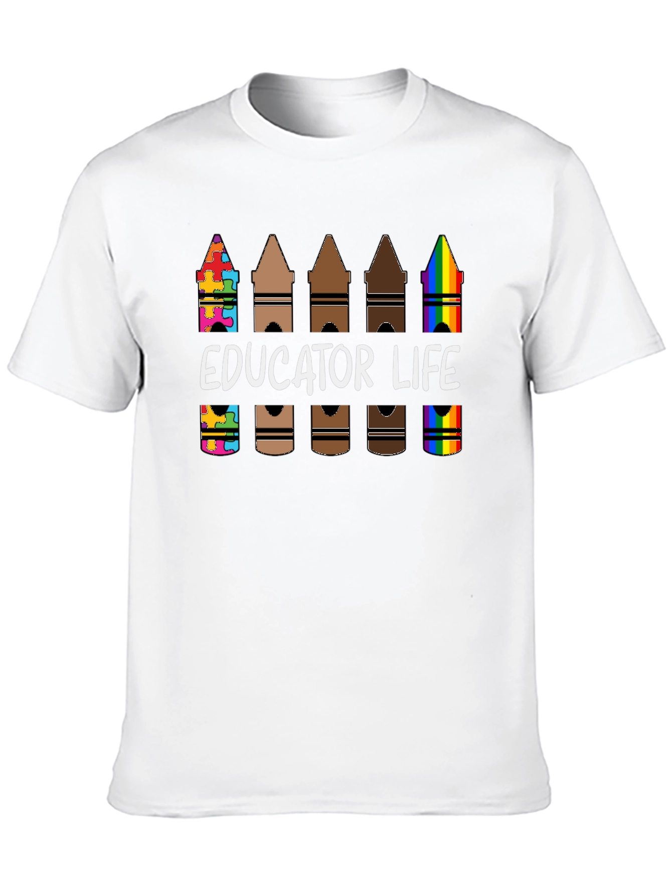 Educator Life Crayon T-Shirt Teacher Appreciation Tee