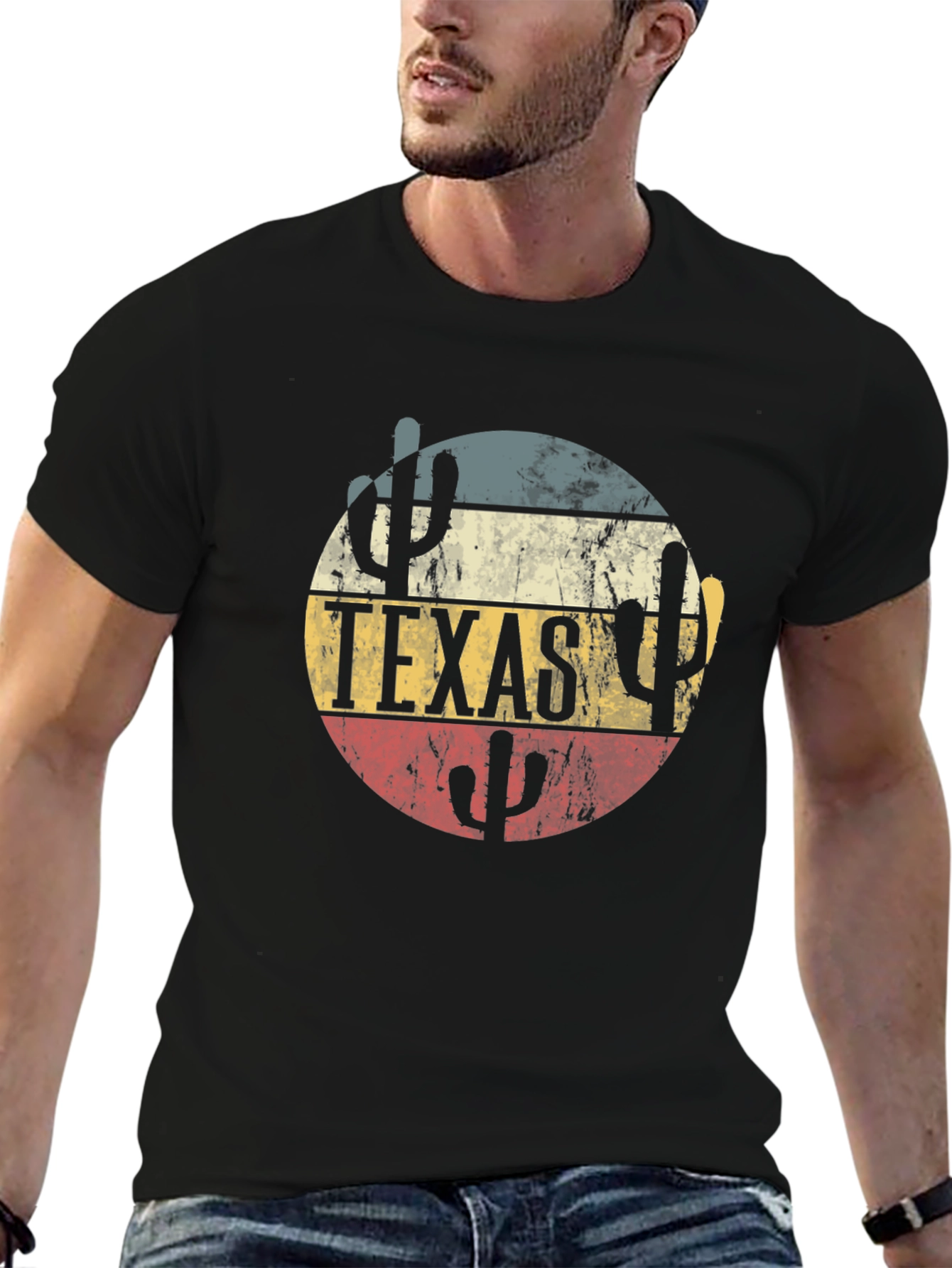 Texas Desert Cactus Graphic T-Shirt