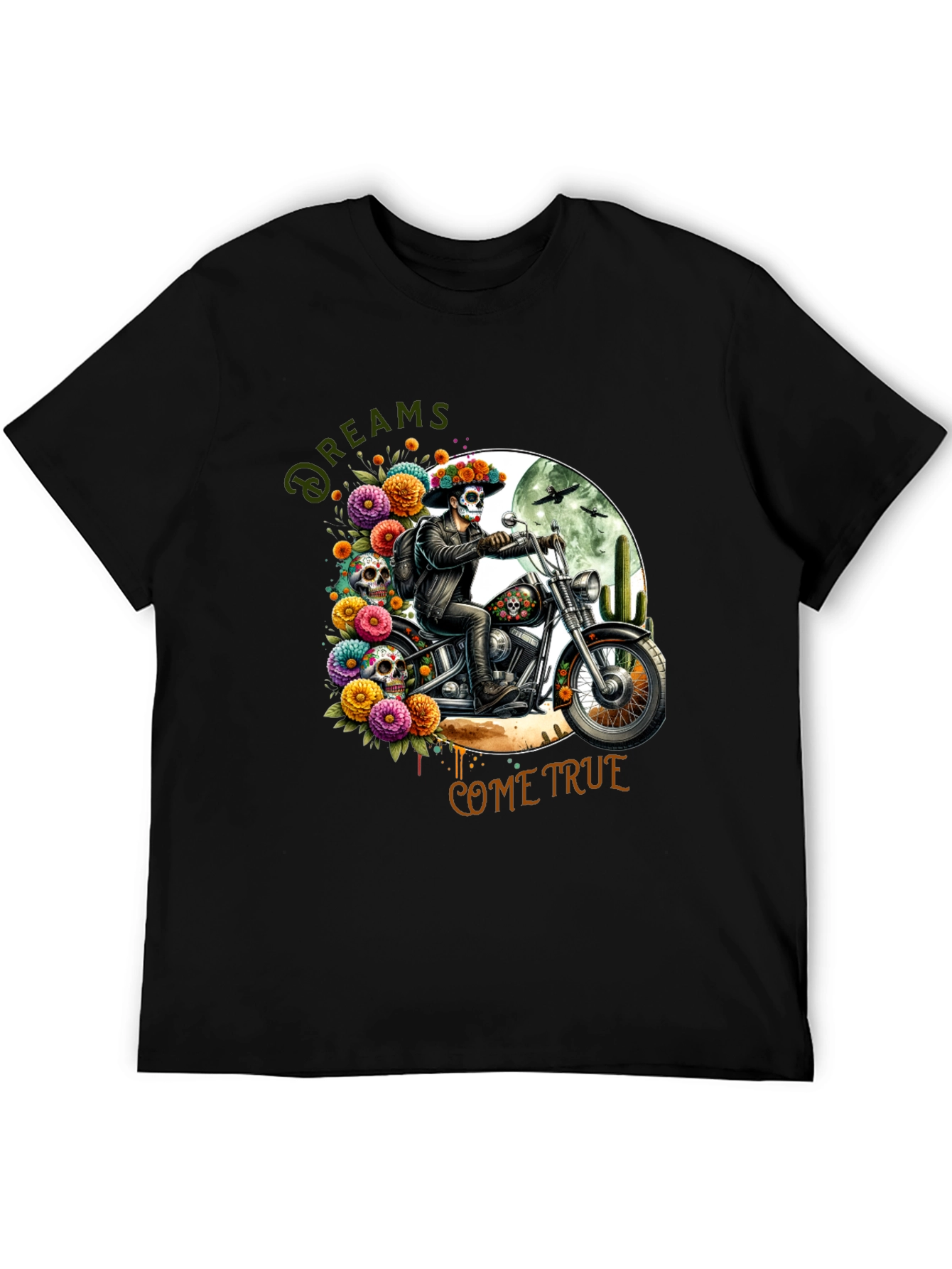 Day of the Dead Motorcycle Dreams T-Shirt
