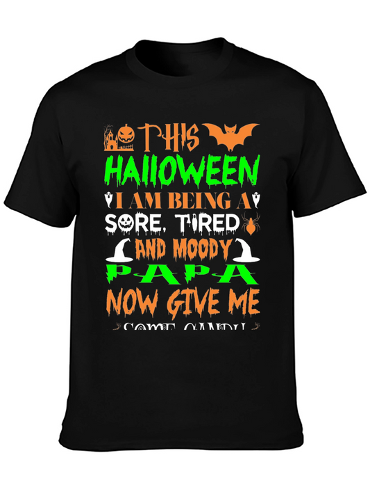 Halloween Papa T-Shirt: Sore Tired Moody