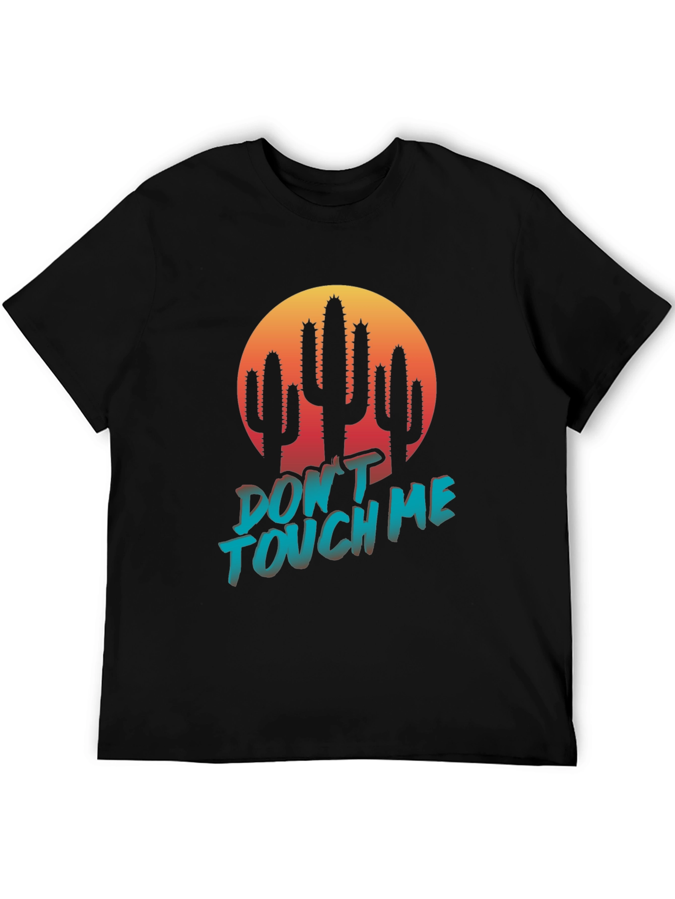 Dont Touch Me Cactus Graphic Tee - Black