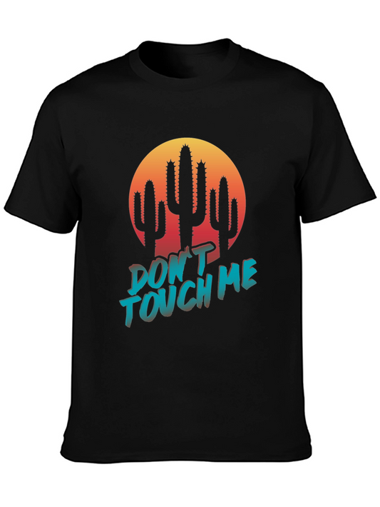 Dont Touch Me Cactus Graphic Tee - Black
