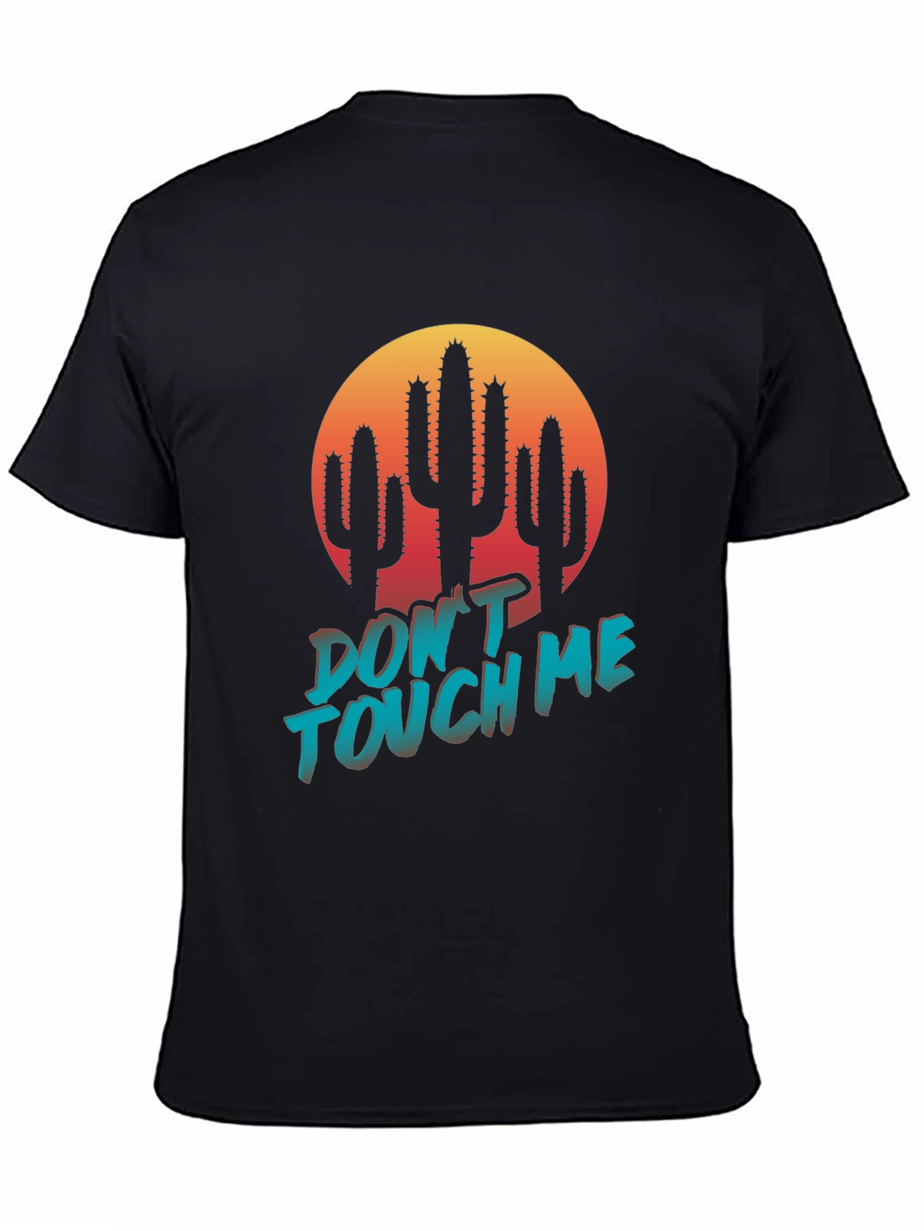 Dont Touch Me Cactus Graphic Tee - Black