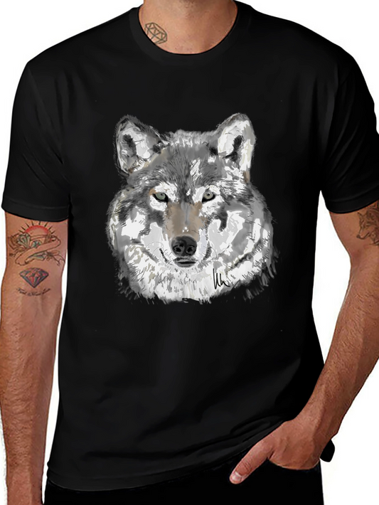 Wolf Graphic Tee - Mens Black T-Shirt
