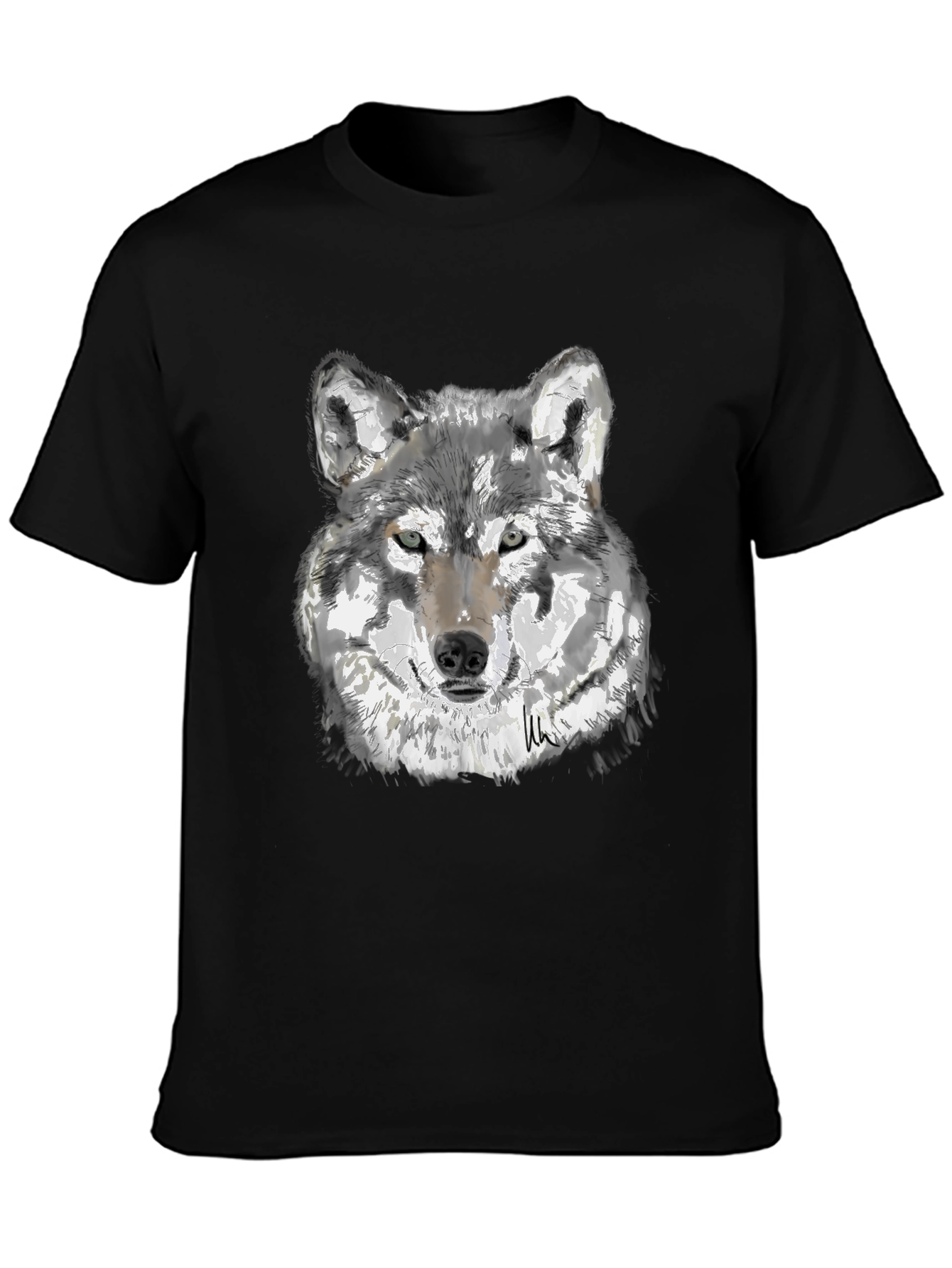 Wolf Graphic Tee - Mens Black T-Shirt