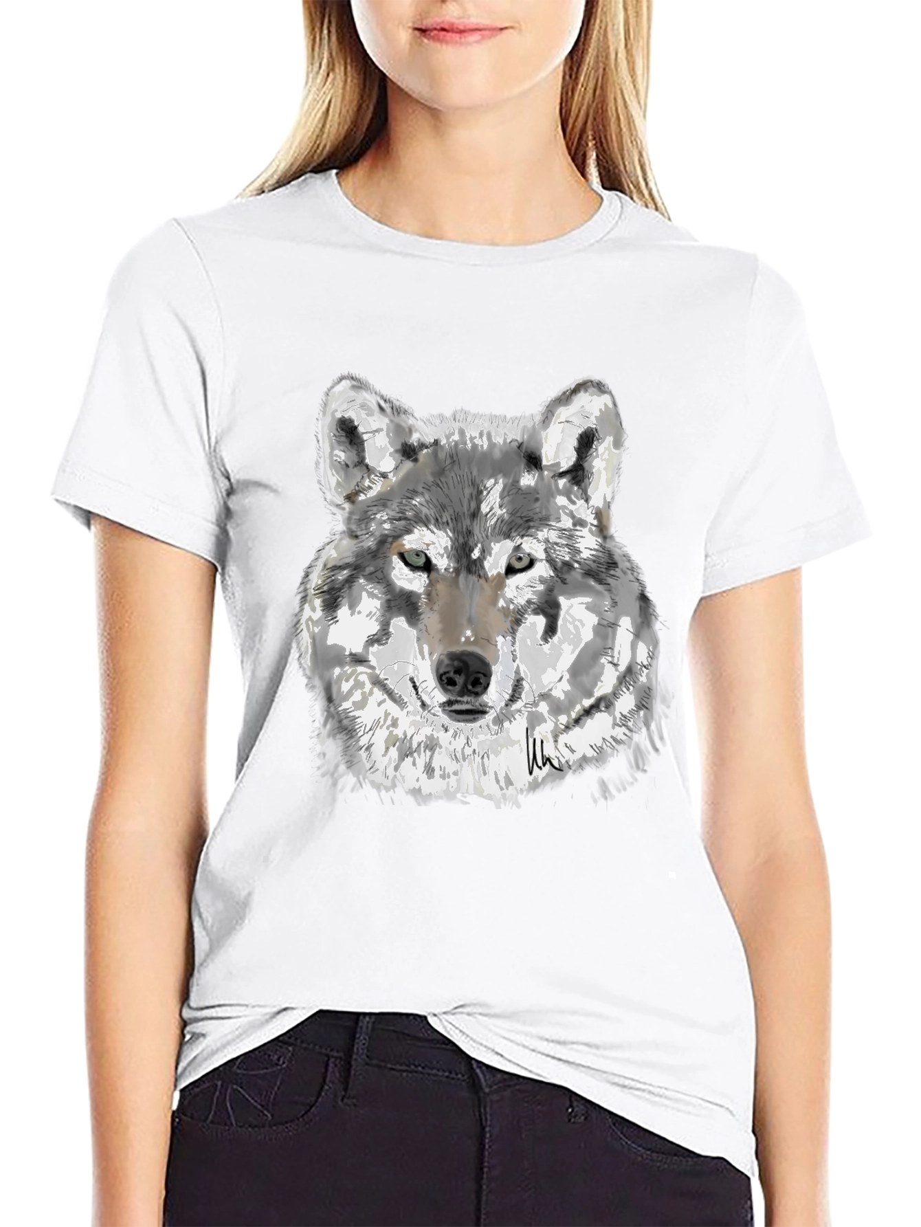 Wolf Graphic Tee - Mens Black T-Shirt