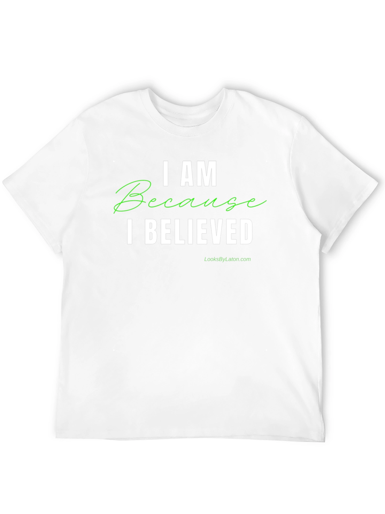 I AM Because I Believed Black Graphic Tee