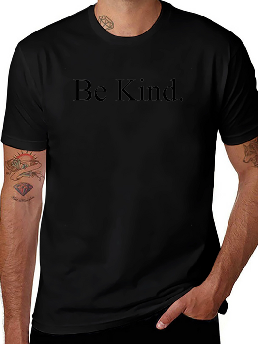Be Kind Black T-Shirt - Short Sleeve Crew Neck