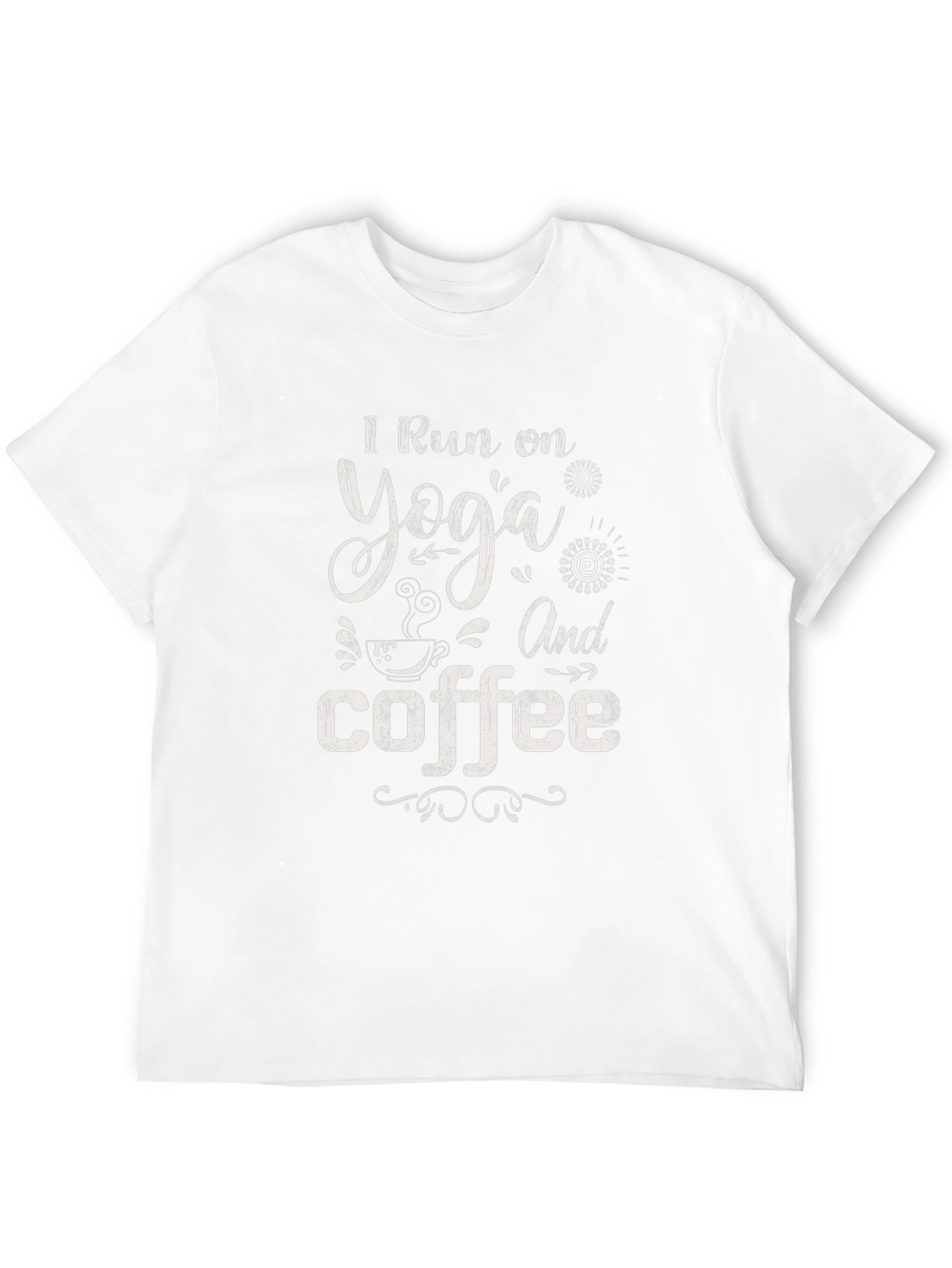 Yoga & Coffee Graphic T-Shirt - Soft Cotton Blend