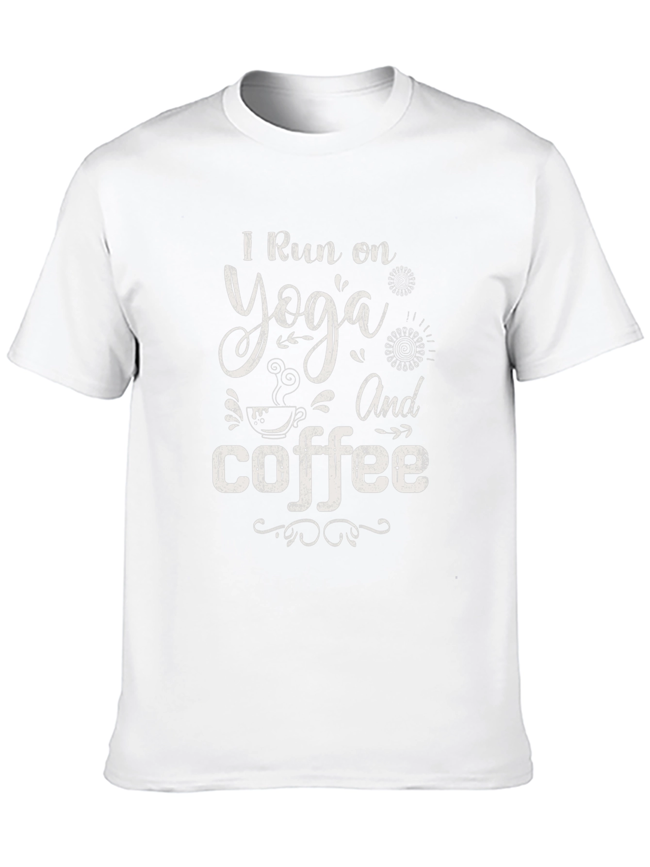 Yoga & Coffee Graphic T-Shirt - Soft Cotton Blend