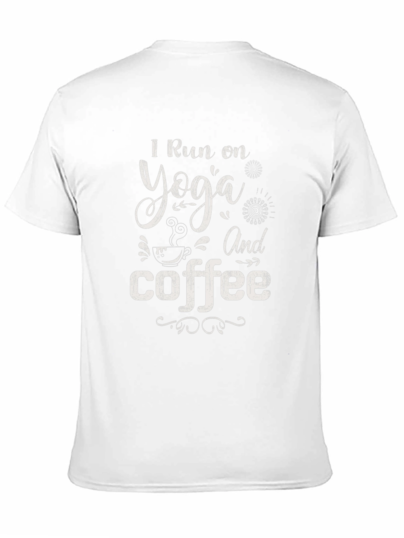 Yoga & Coffee Graphic T-Shirt - Soft Cotton Blend