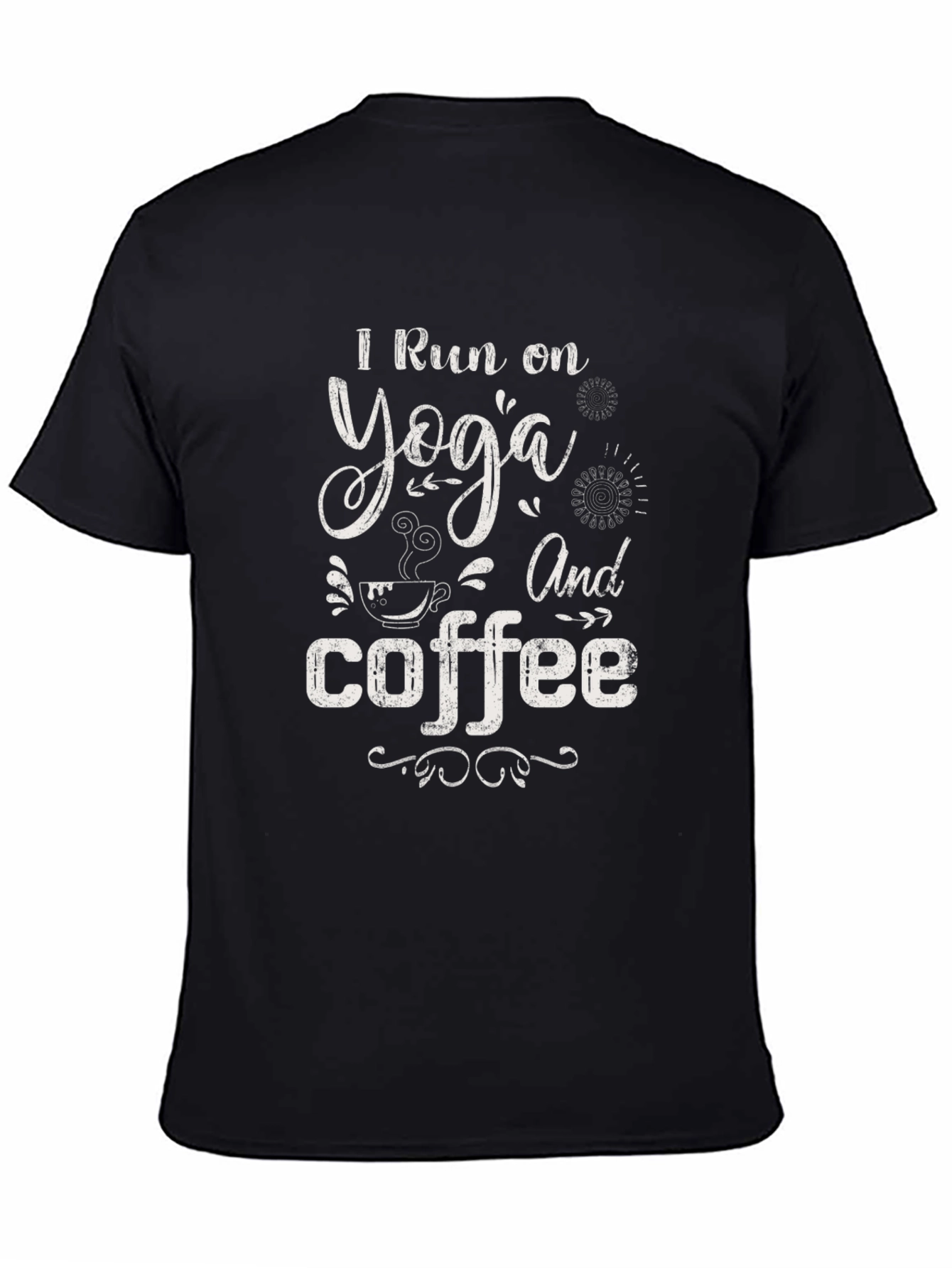 Yoga & Coffee Graphic T-Shirt - Soft Cotton Blend