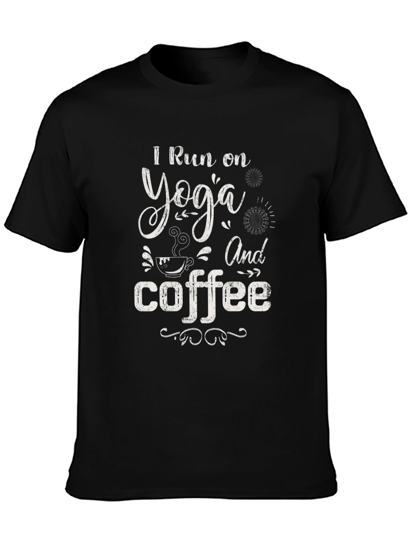 Yoga & Coffee Graphic T-Shirt - Soft Cotton Blend