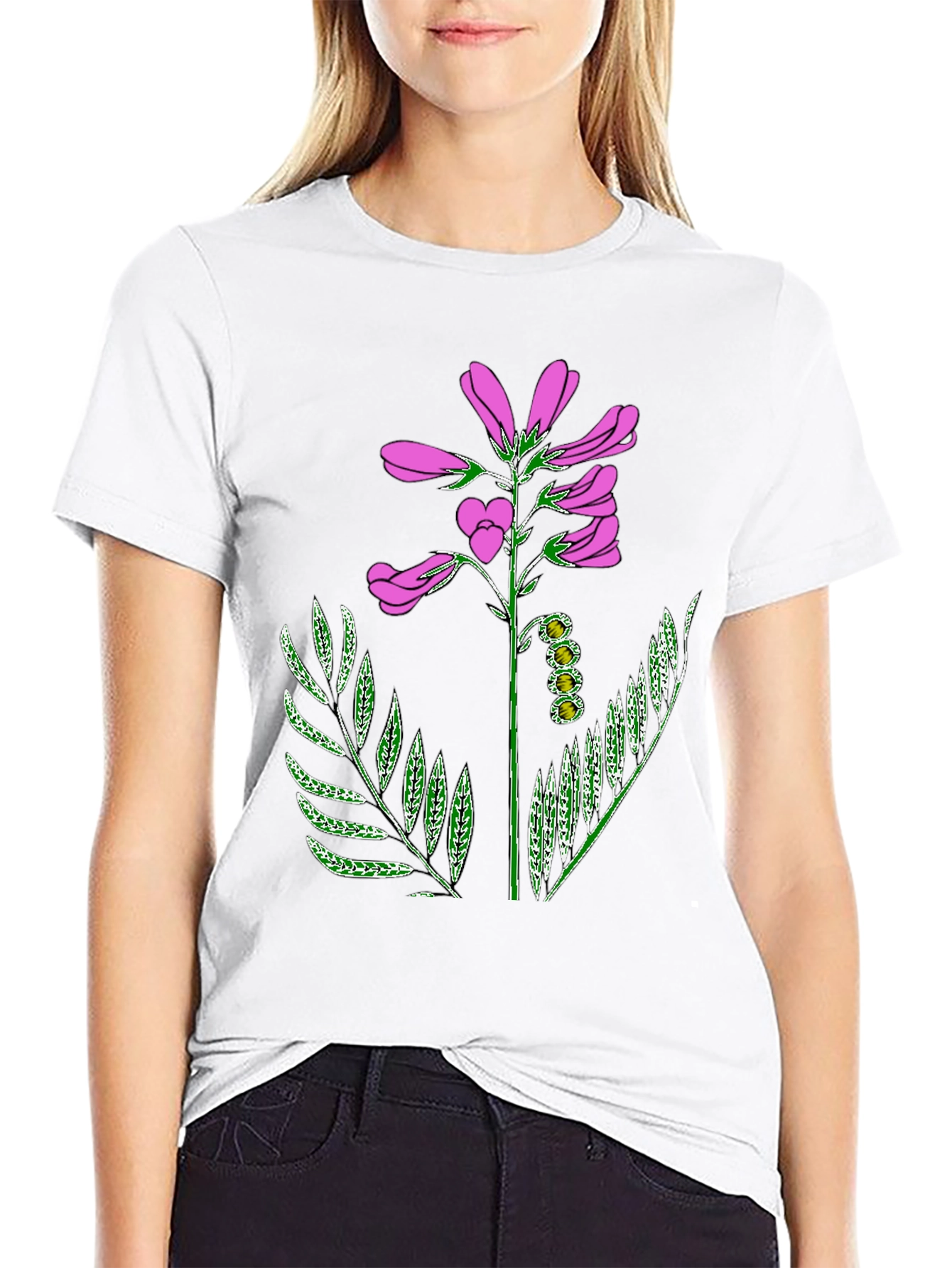 Floral Graphic T-Shirt - Black