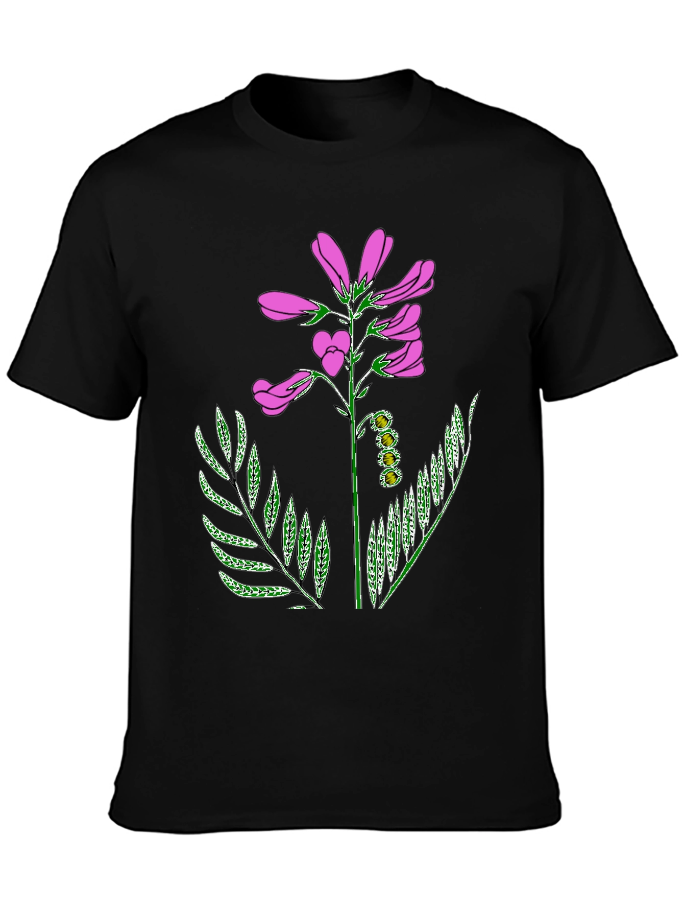 Floral Graphic T-Shirt - Black