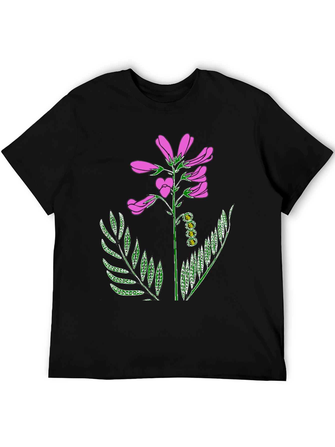 Floral Graphic T-Shirt - Black