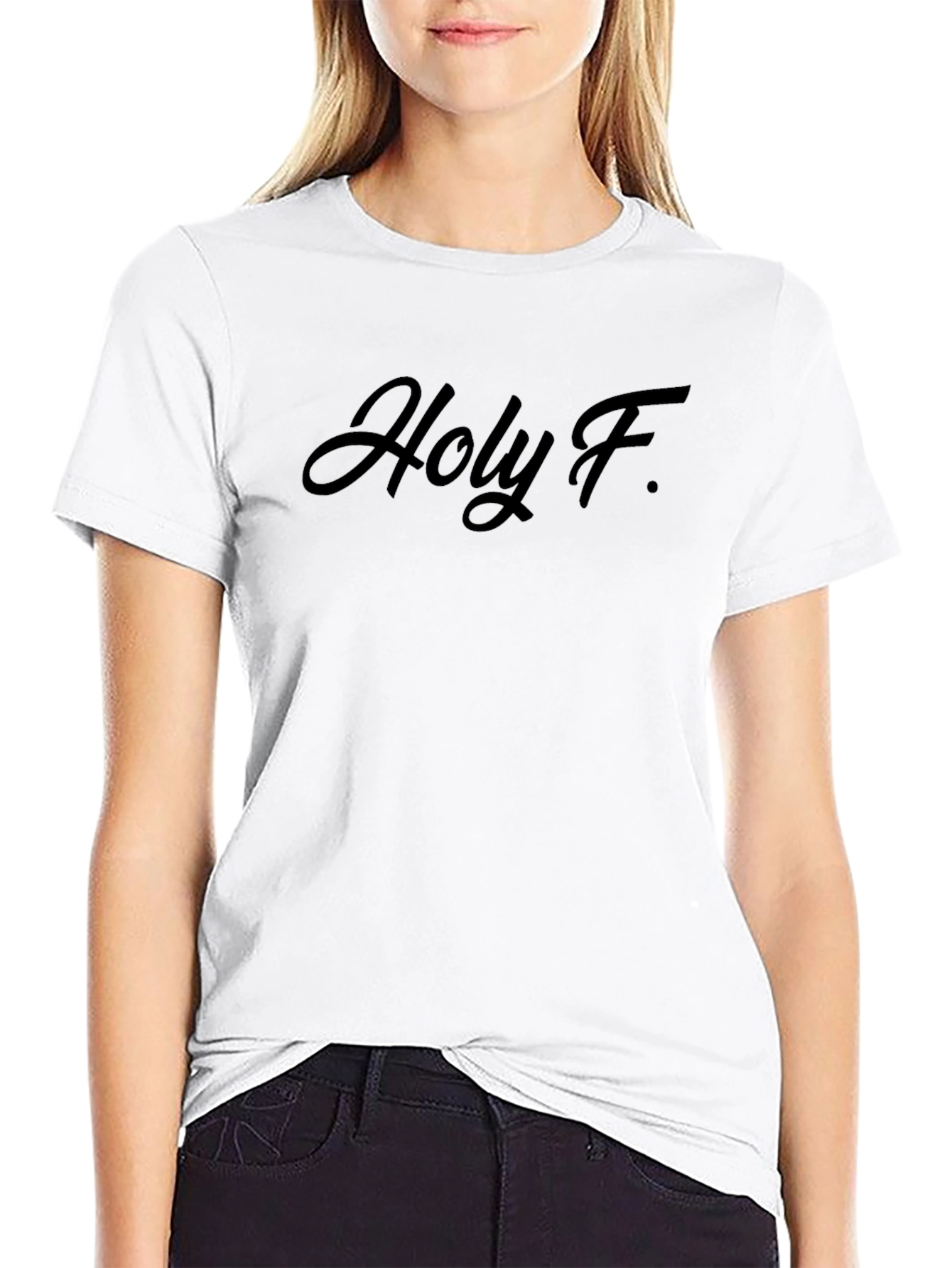Holy F. Black Graphic Tee Shirt - Casual Style