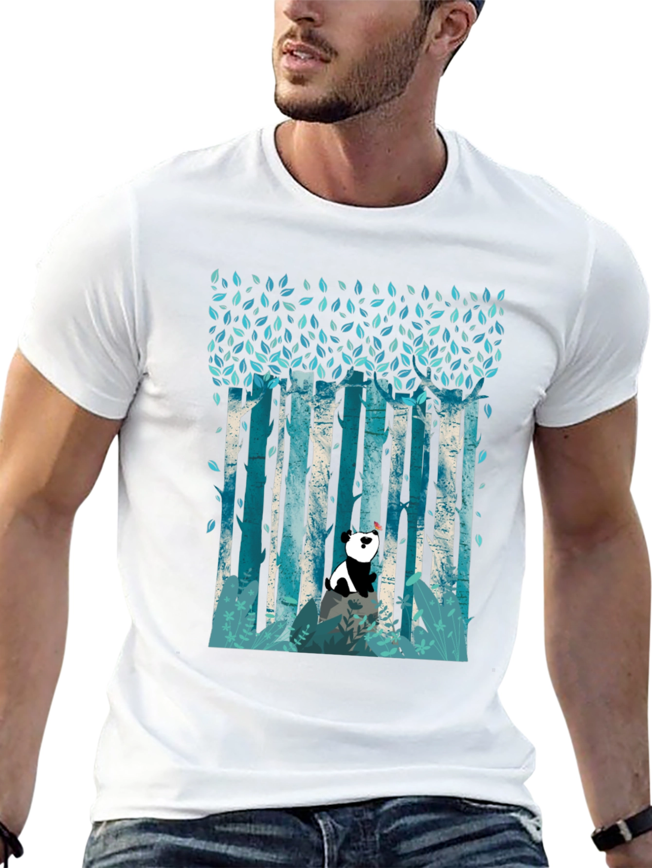 Panda Forest Graphic T-Shirt