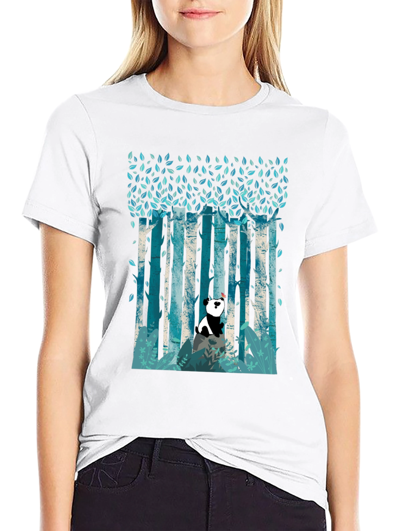 Panda Forest Graphic T-Shirt