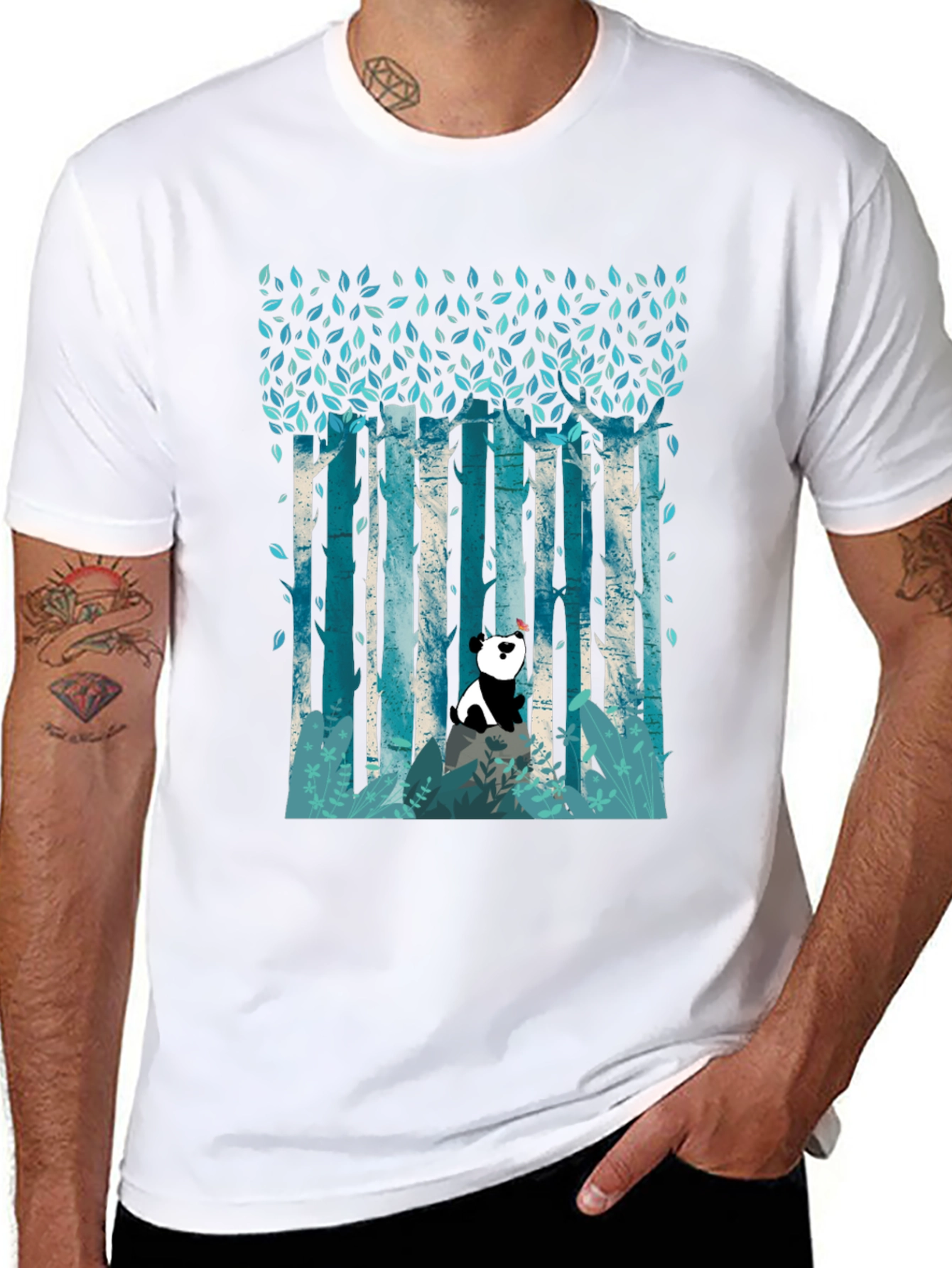 Panda Forest Graphic T-Shirt