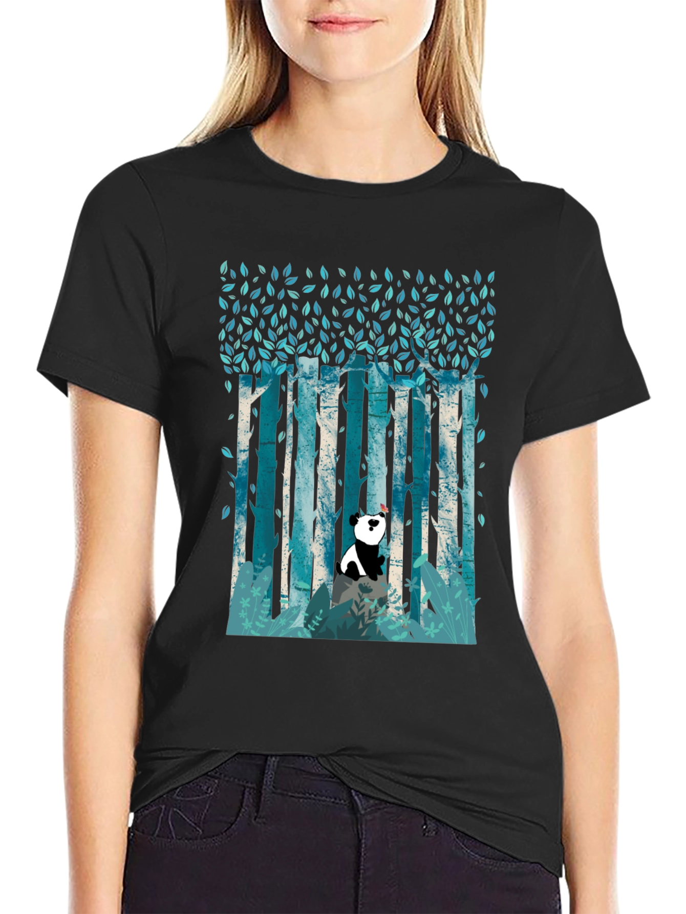 Panda Forest Graphic T-Shirt