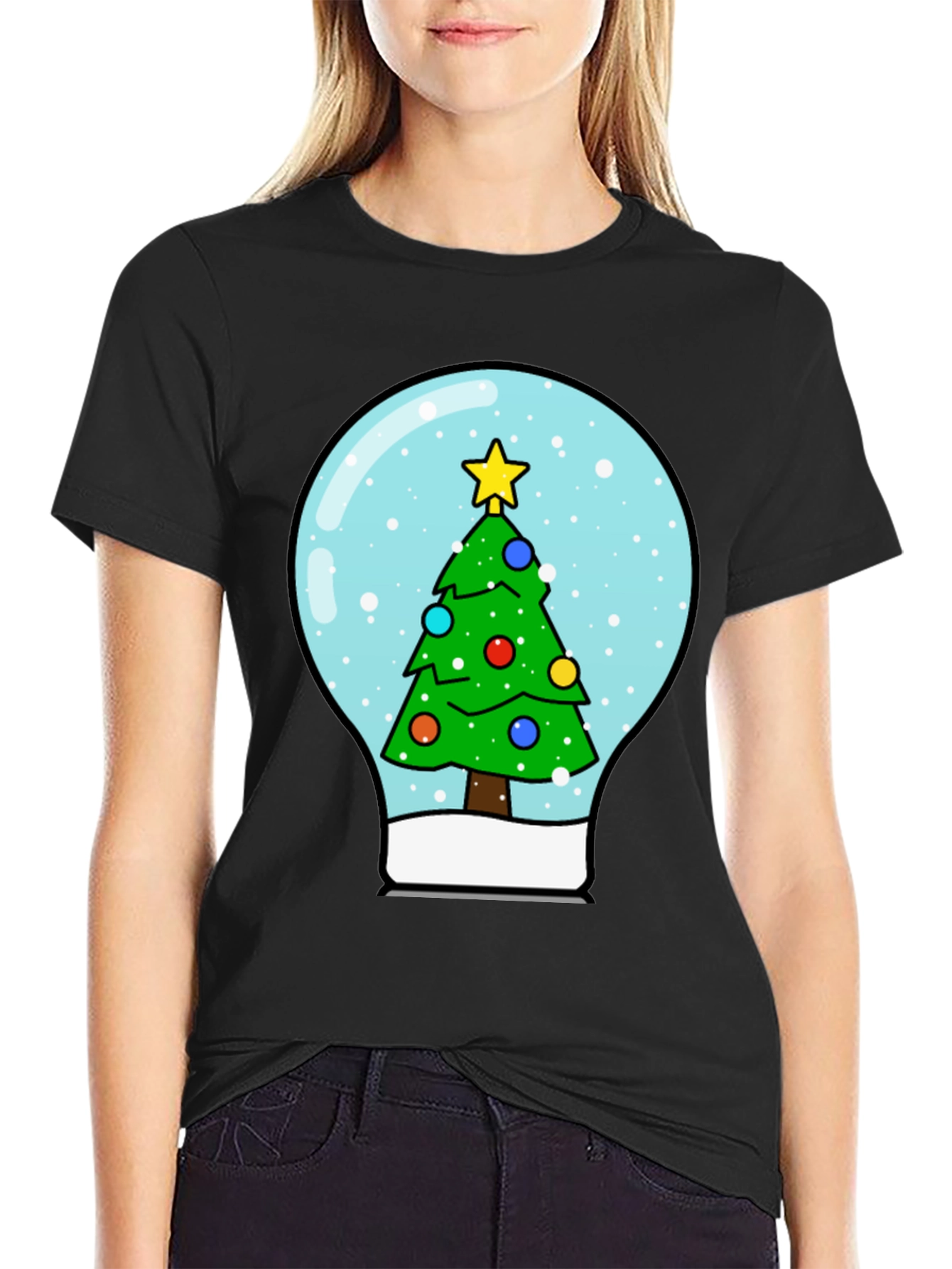 Christmas Tree Snow Globe T-Shirt
