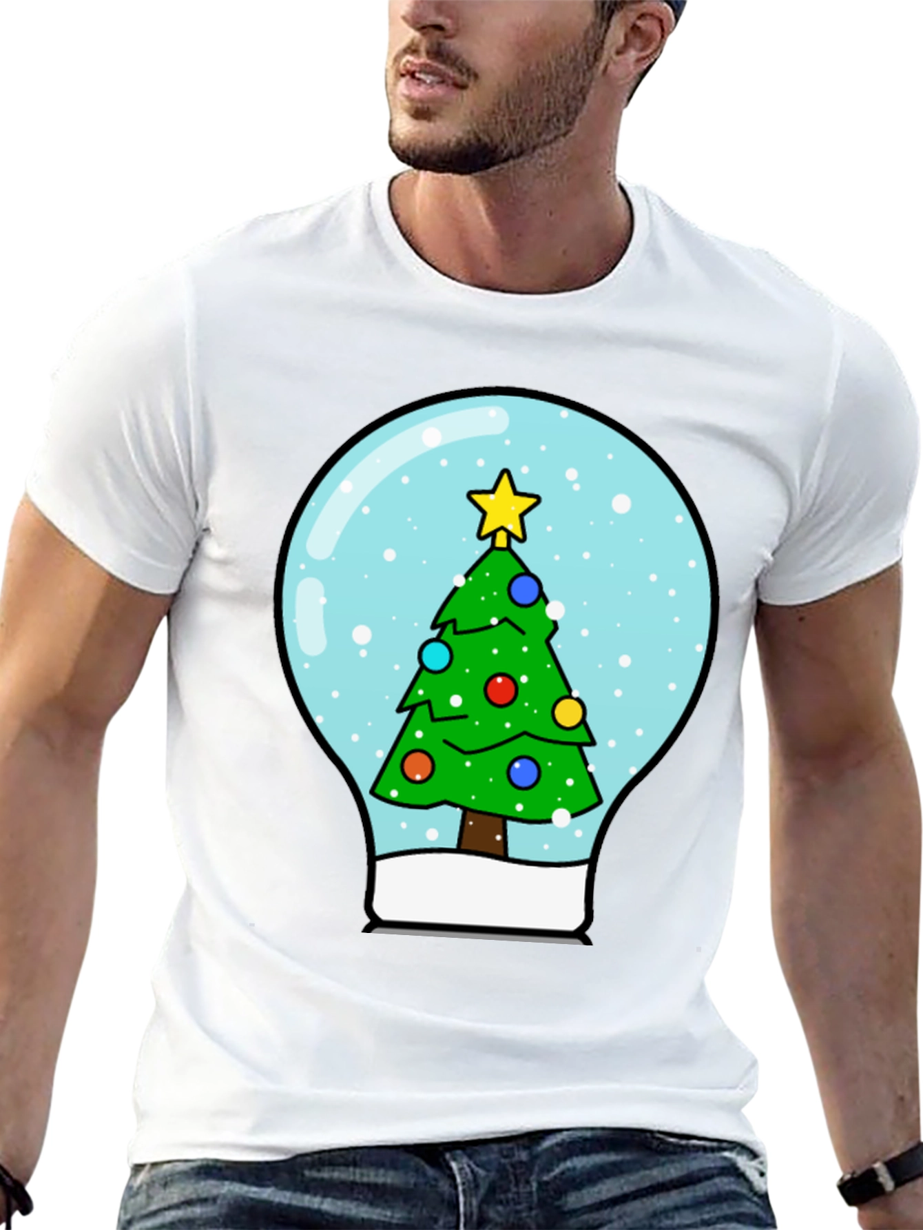 Christmas Tree Snow Globe T-Shirt