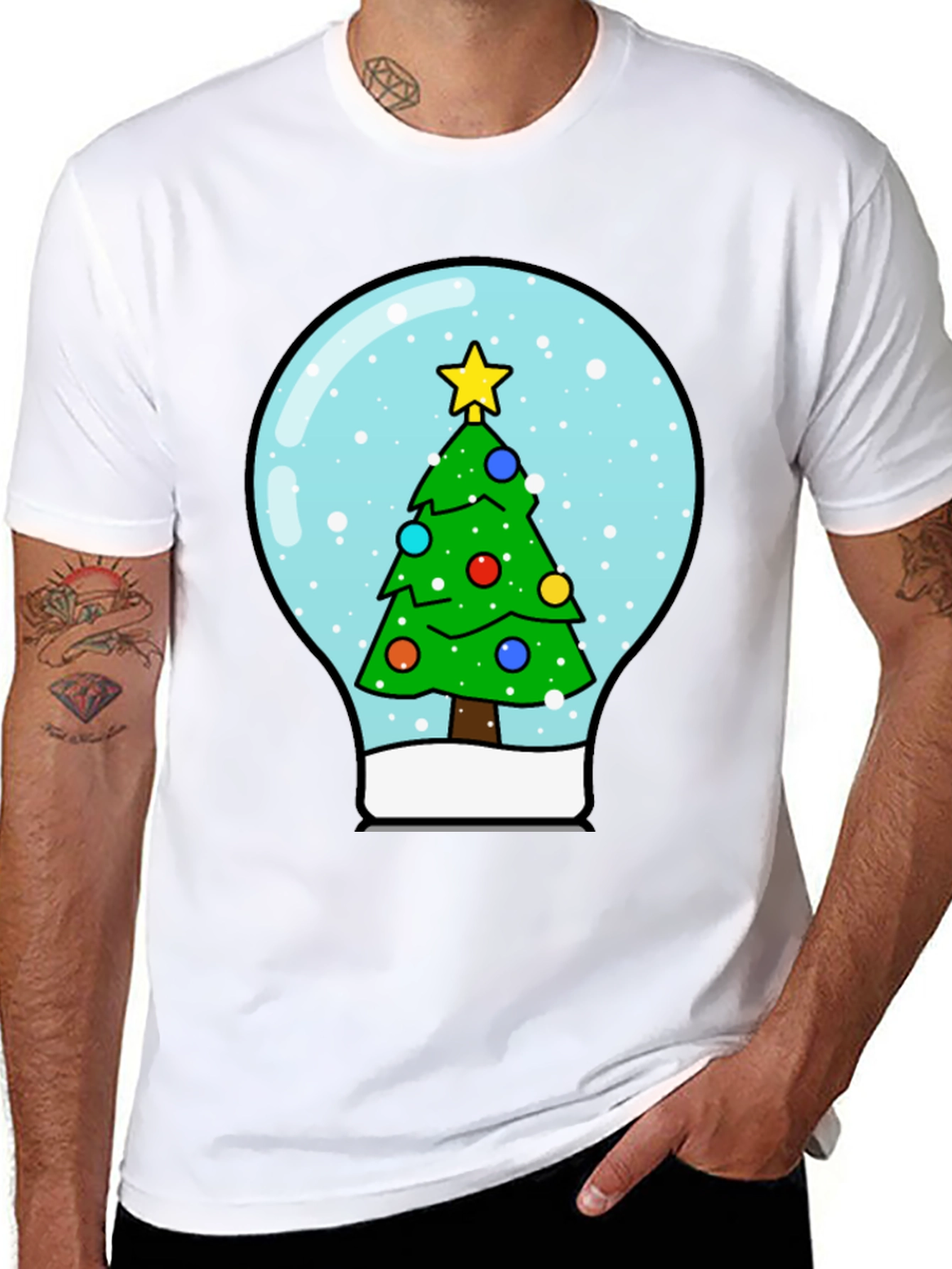 Christmas Tree Snow Globe T-Shirt