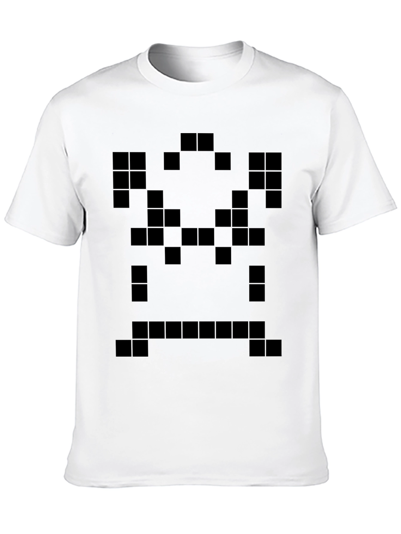 Pixelated Black T-Shirt - Geometric Graphic Tee