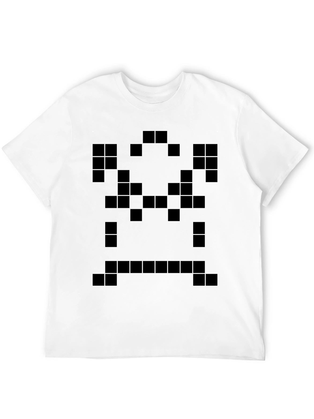 Pixelated Black T-Shirt - Geometric Graphic Tee