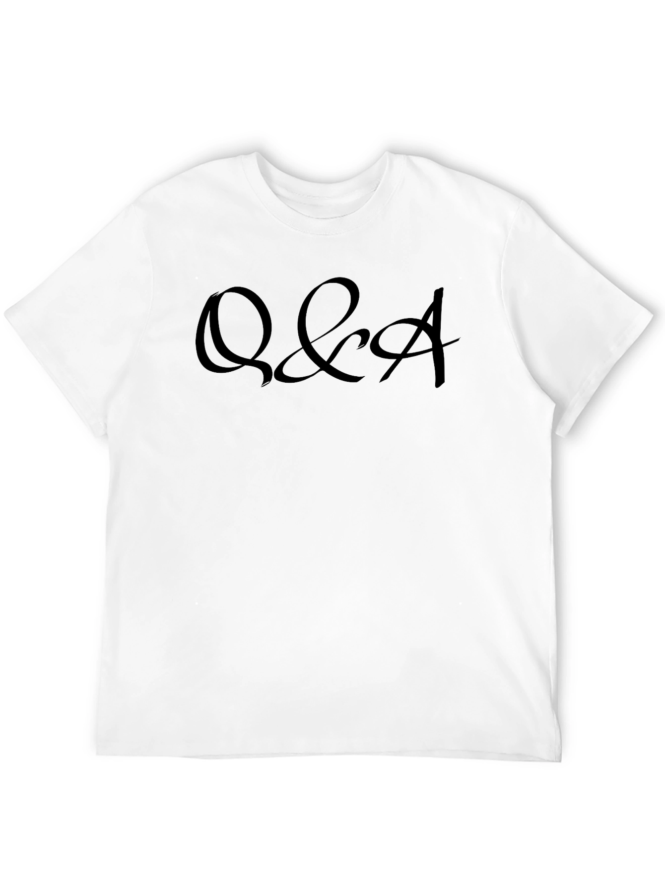 Q&A Graphic Tee - Mens Casual Crewneck T-Shirt