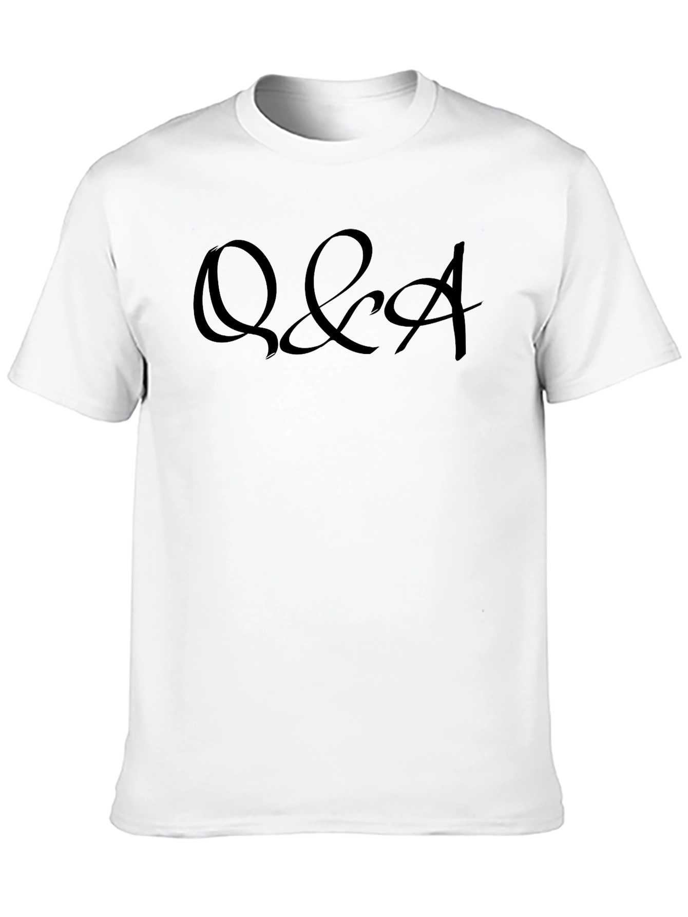 Q&A Graphic Tee - Mens Casual Crewneck T-Shirt